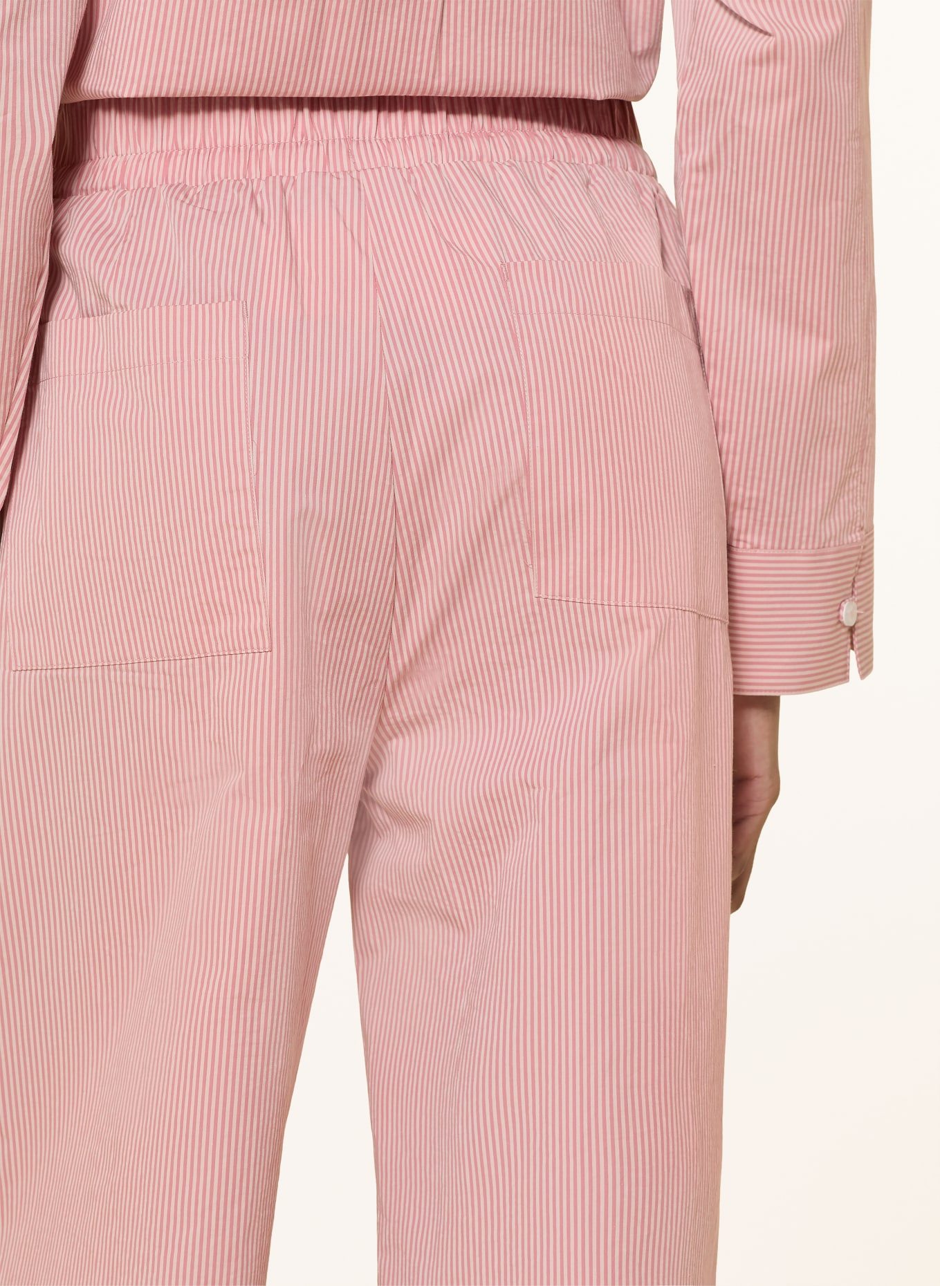 Sweaty Betty SUMMER STRIPE Pants: WHITE / PINK
