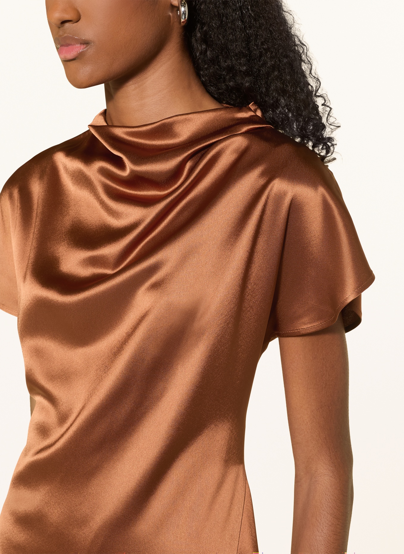TIGER OF SWEDEN LEILANI Satin Dress: COGNAC