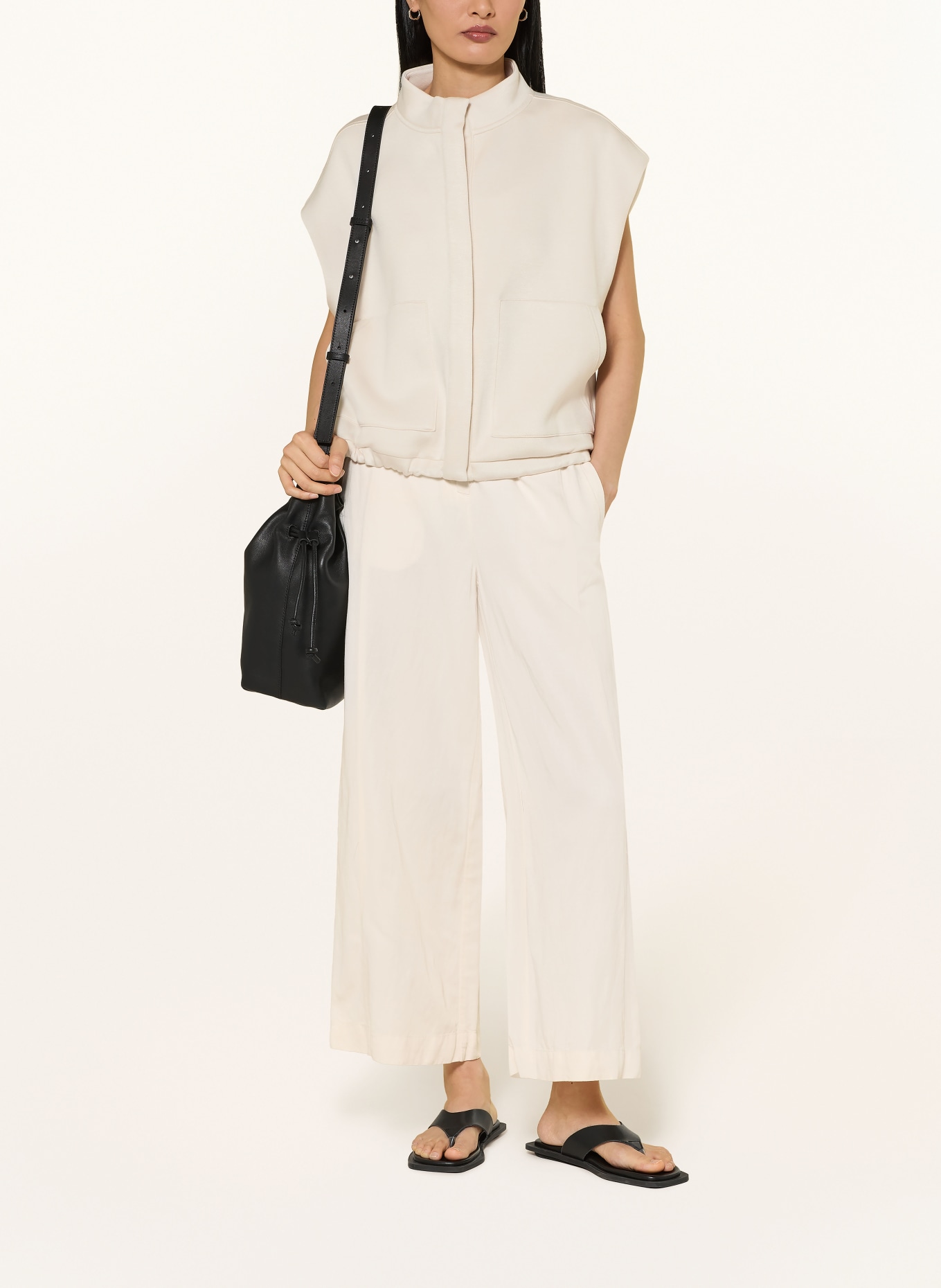 OPUS Pantaloni culotte MAIGA FLOW: ECRU