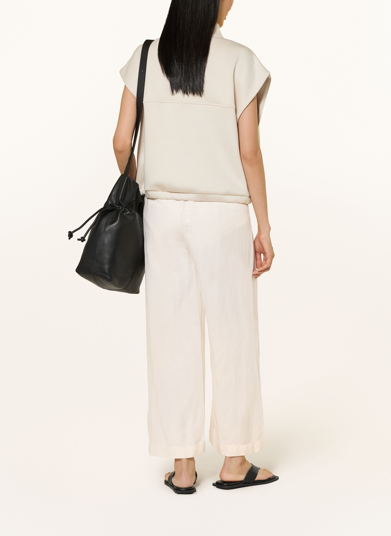 OPUS Pantaloni culotte MAIGA FLOW: ECRU