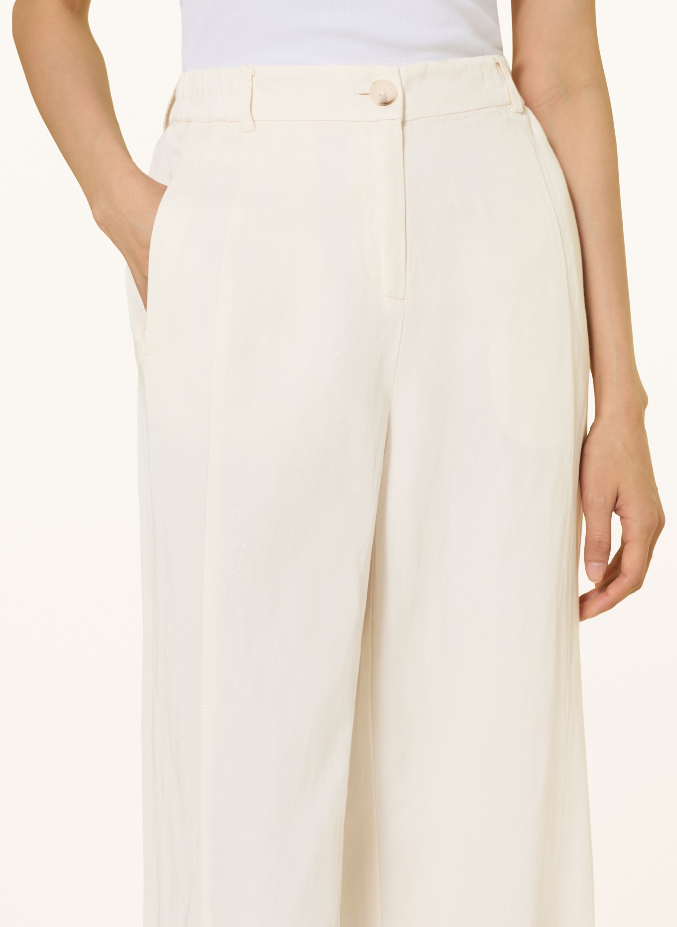 OPUS Pantaloni culotte MAIGA FLOW: ECRU