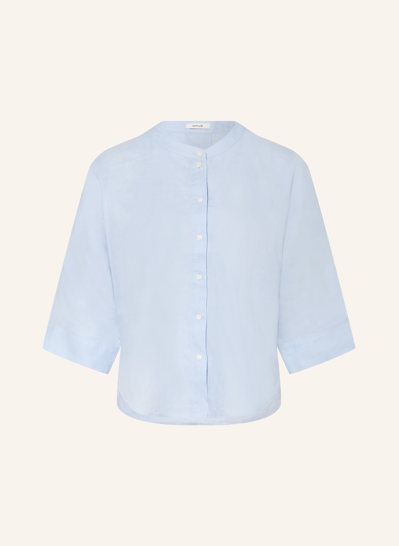 OPUS Blusenshirt FULIS aus Leinen mit 3/4-Arm: HELLBLAU