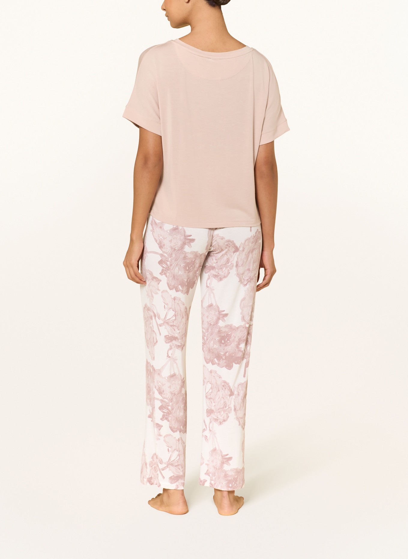 BOSS ESSENCE Pajamas: WHITE / DUSKY PINK
