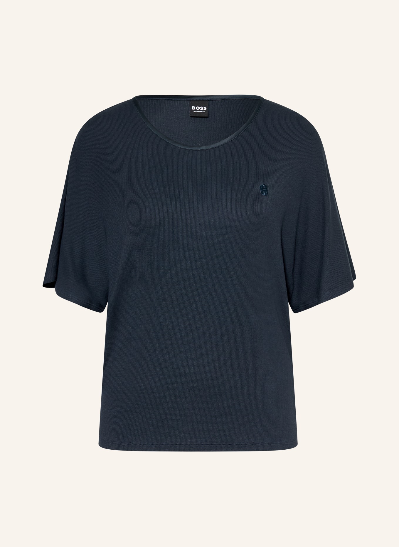BOSS Chemise de nuit SHINY: BLEU FONCÉ