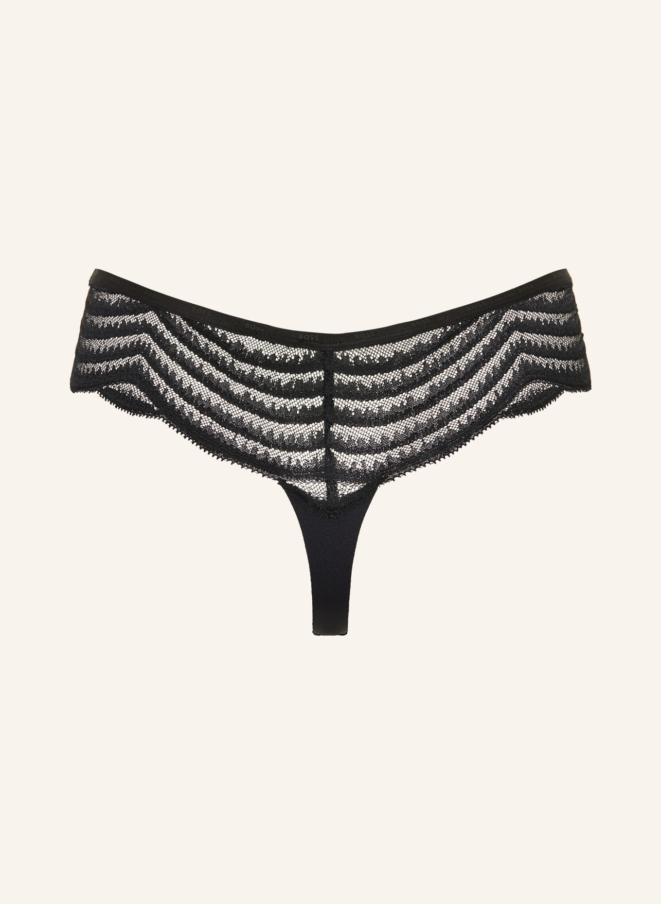 BOSS Zestaw 3 stringów LACE: CZARNY