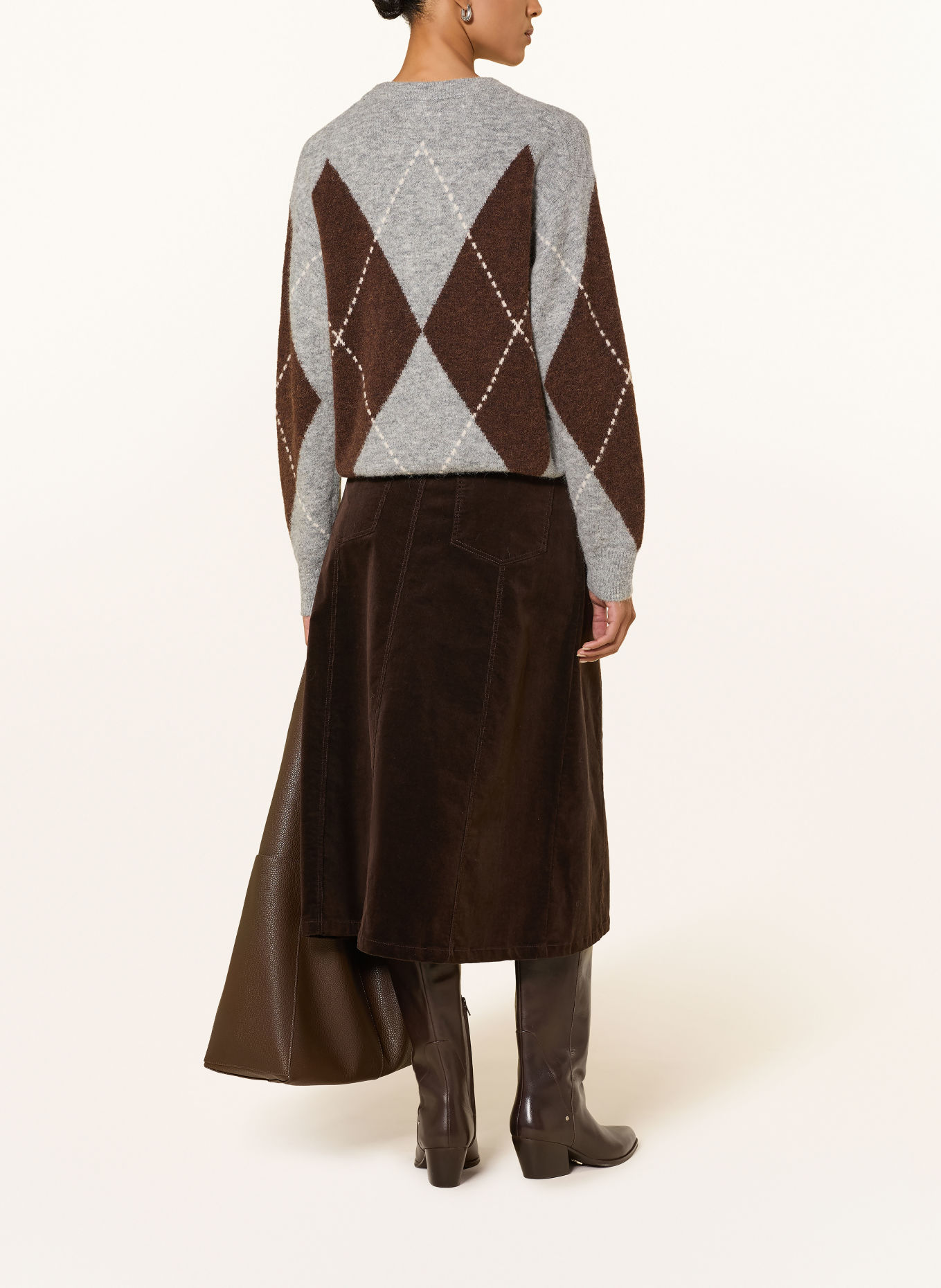 Part Two Corduroy skirt: DARK BROWN