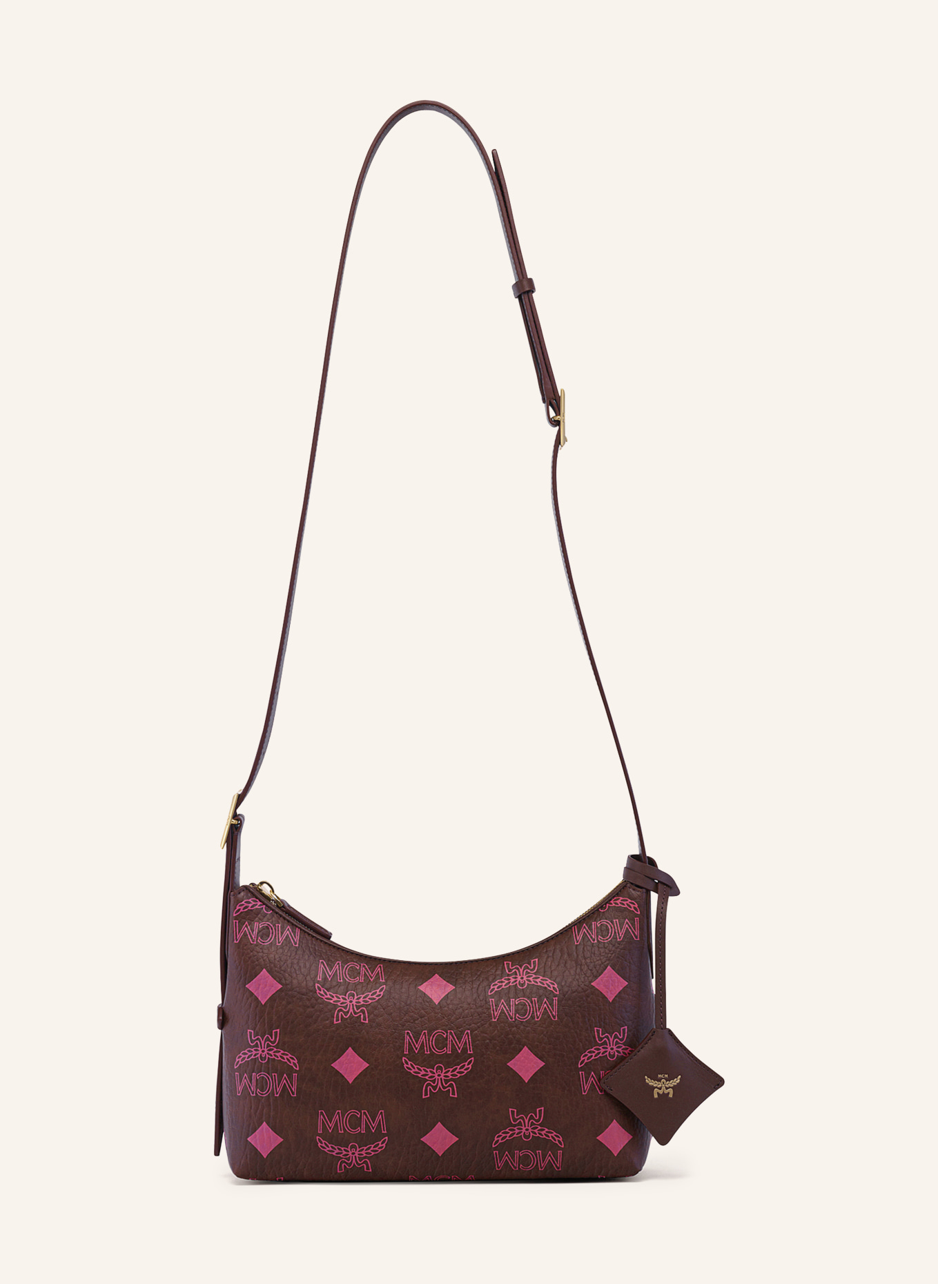 MCM Umhängetasche AREN SMALL: BRAUN / GOLD / PINK