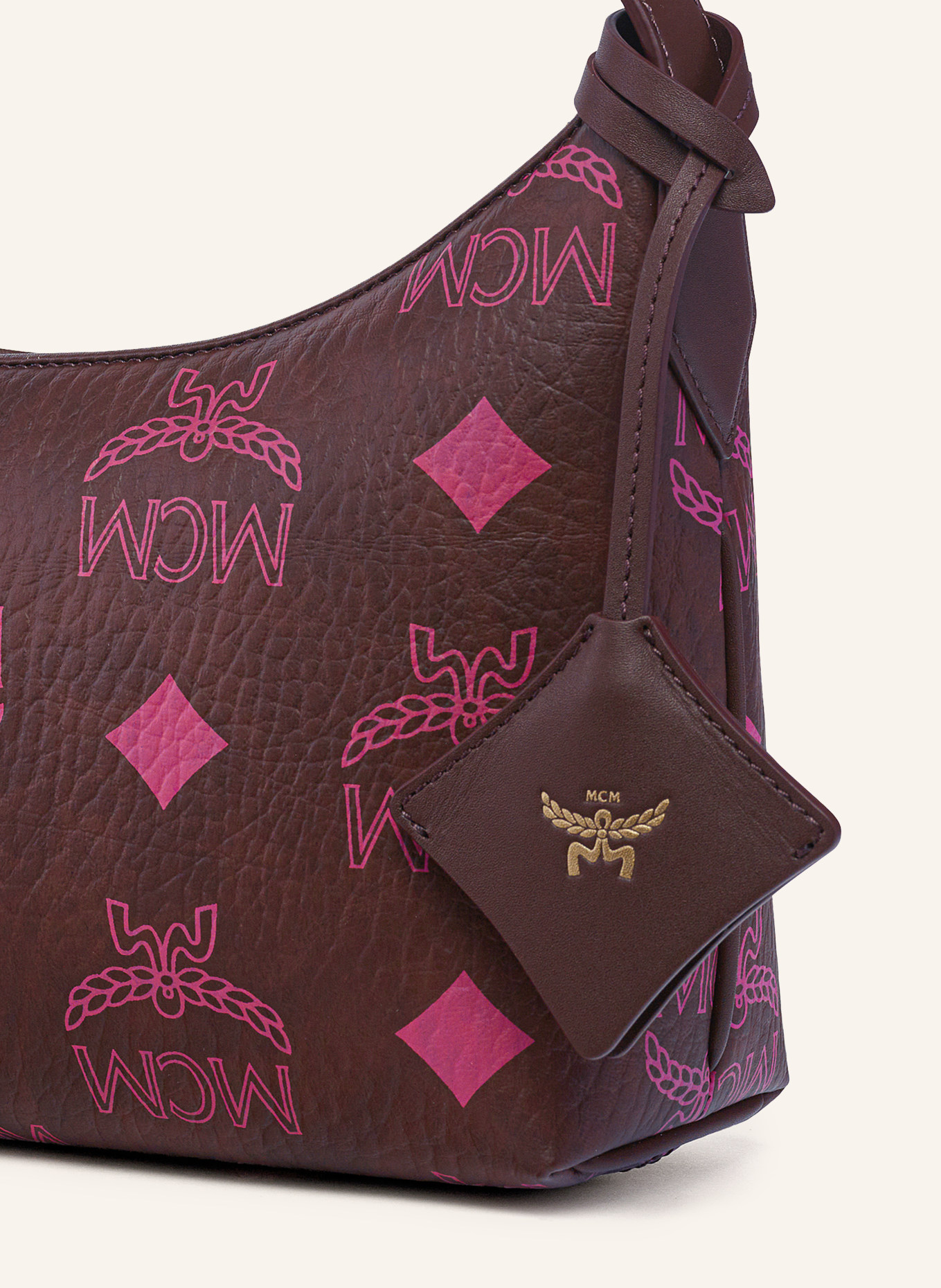 MCM Umhängetasche AREN SMALL: BRAUN / GOLD / PINK