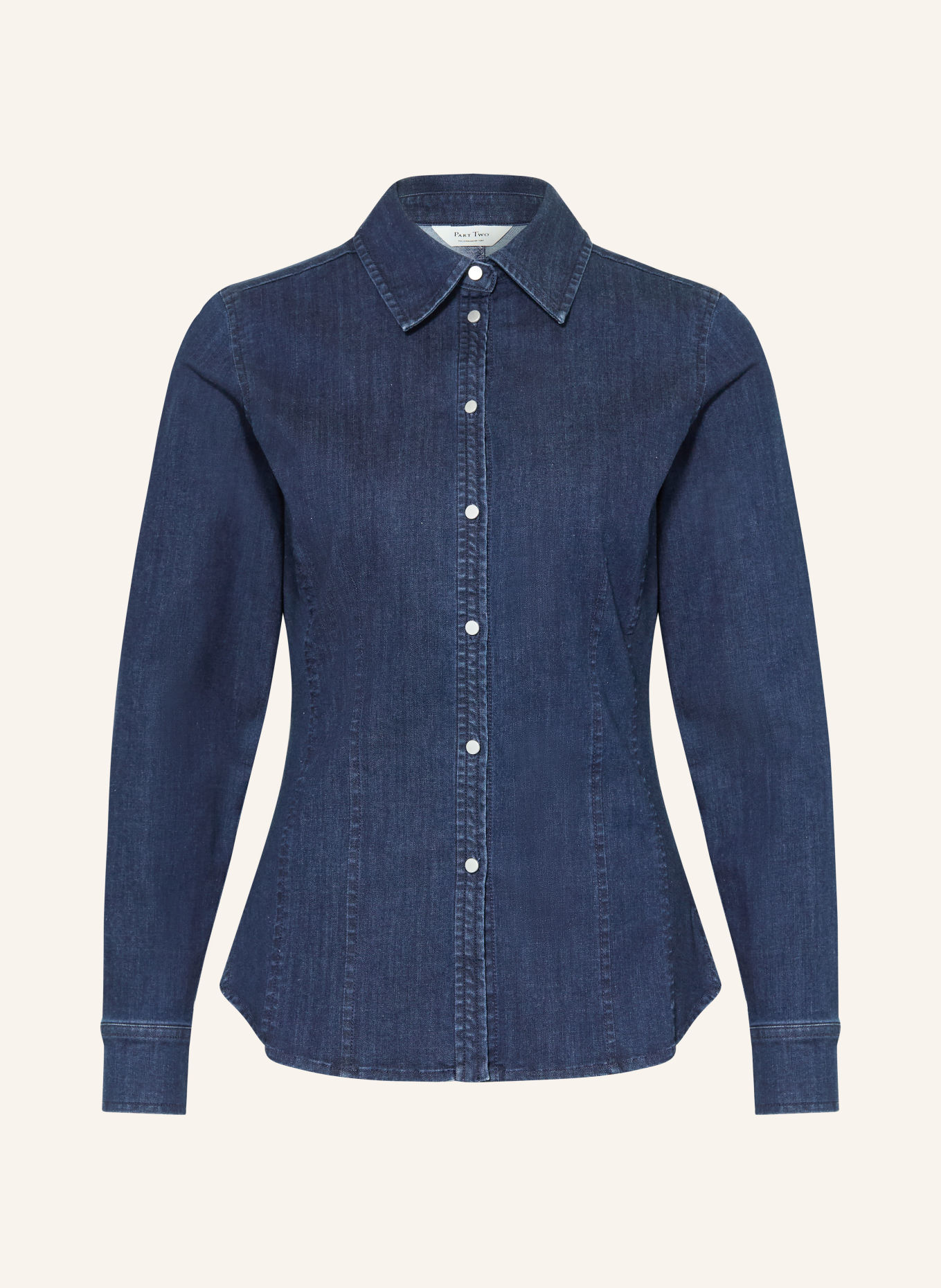 Part Two Jeansblouse CHERINA: DONKERBLAUW