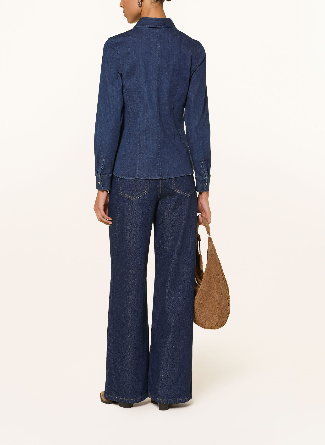 Part Two Jeansblouse CHERINA: DONKERBLAUW