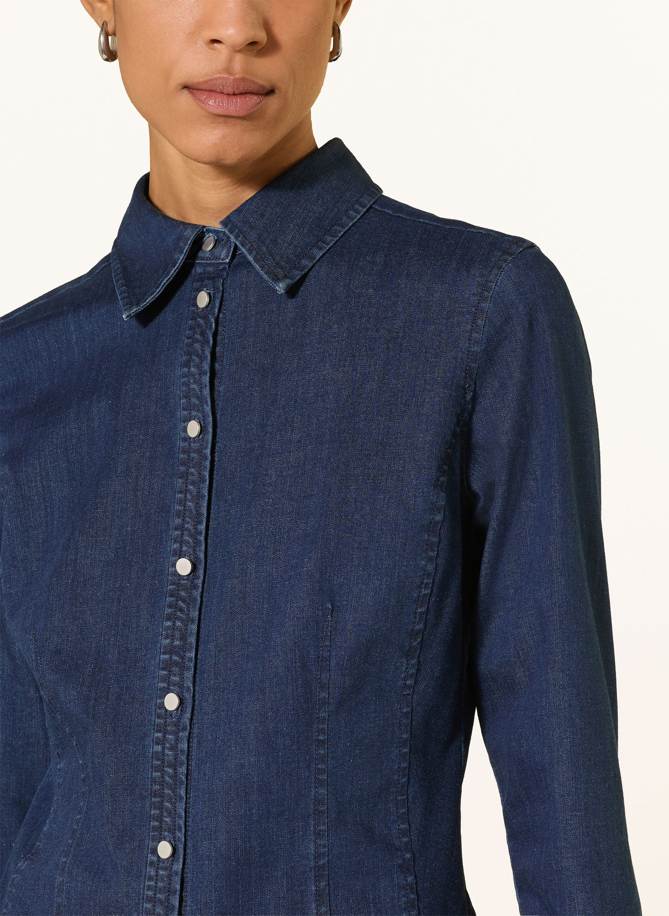 Part Two Jeansblouse CHERINA: DONKERBLAUW