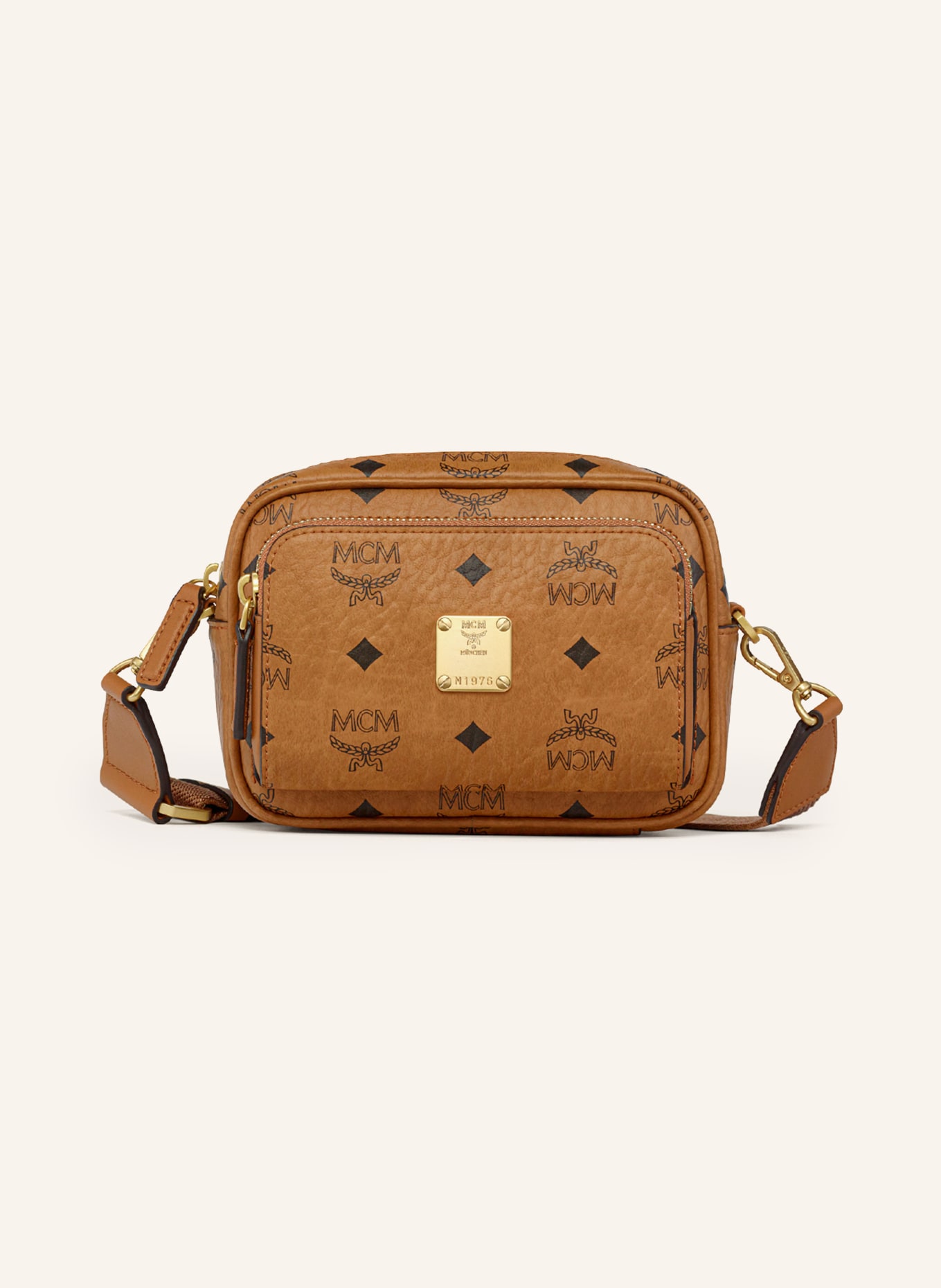 MCM Umhängetasche AREN EXTRA MINI: COGNAC / GOLD / SCHWARZ