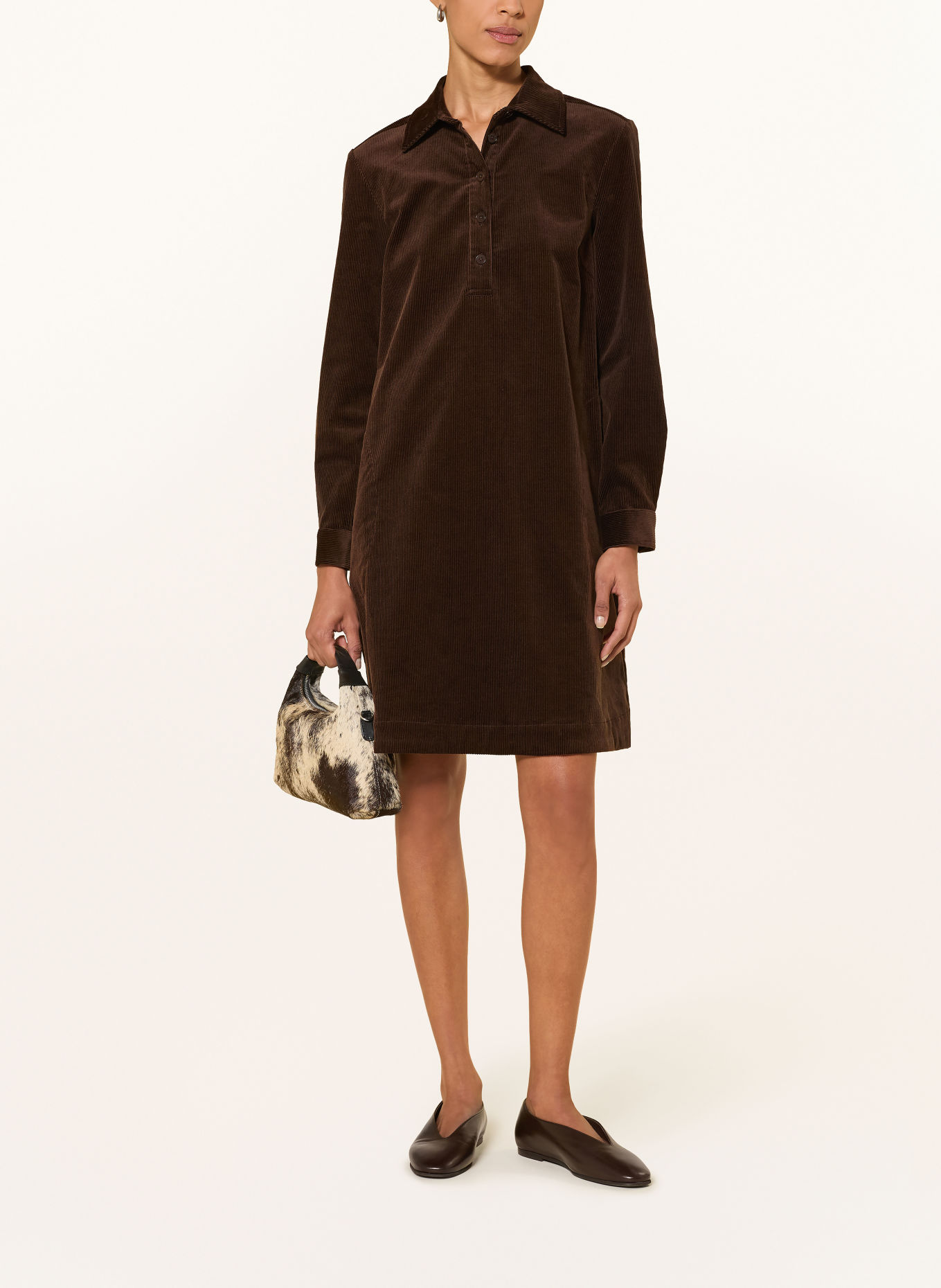 Part Two Hemdblusenkleid CORINTHAPW aus Cord: DUNKELBRAUN