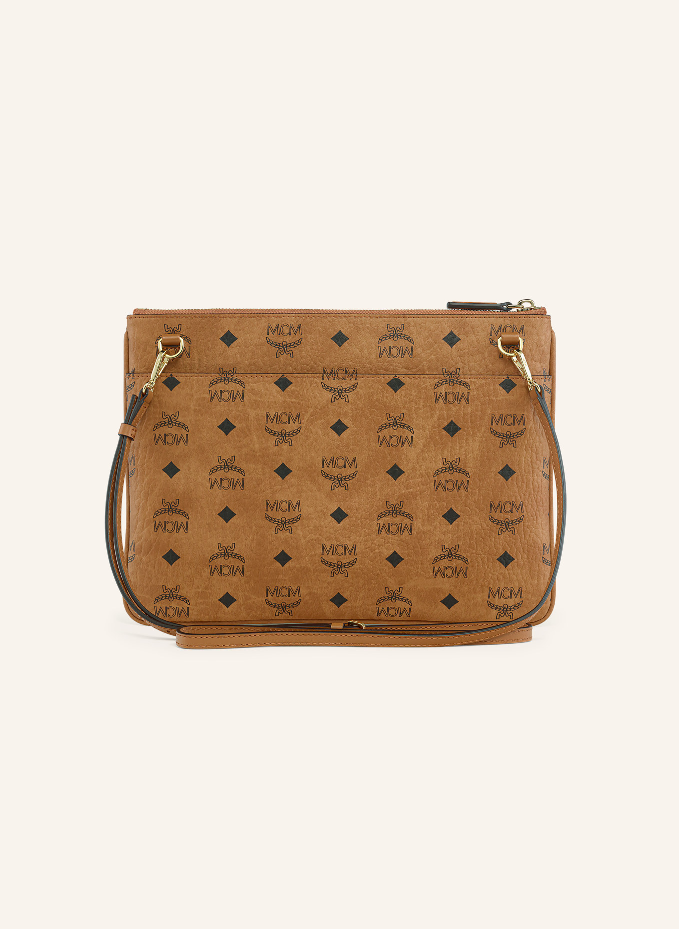 MCM Pouch AREN VISETOS: CAMEL / GOLD / SCHWARZ