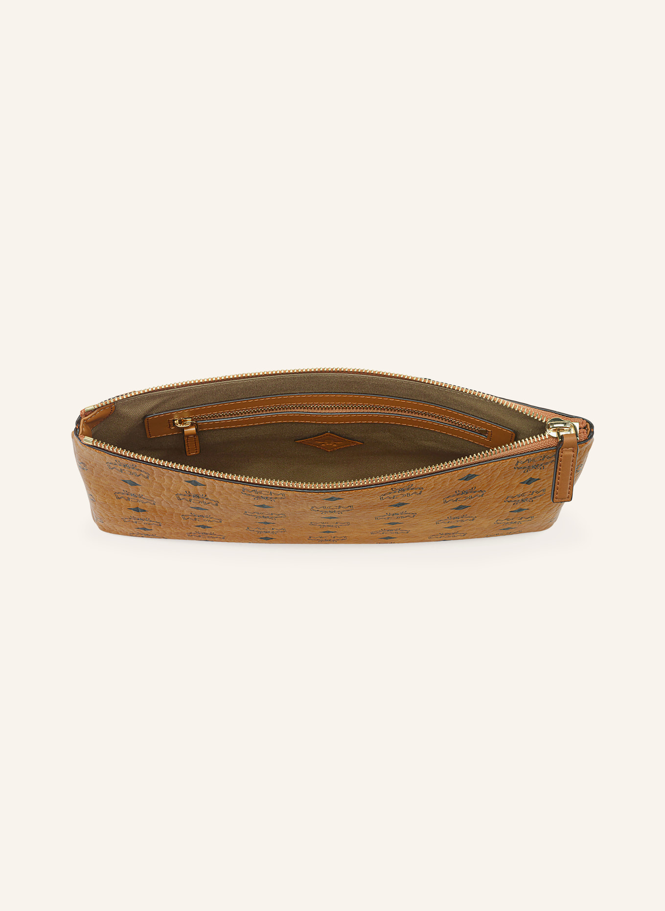 MCM Pouch AREN VISETOS: CAMEL / GOLD / SCHWARZ