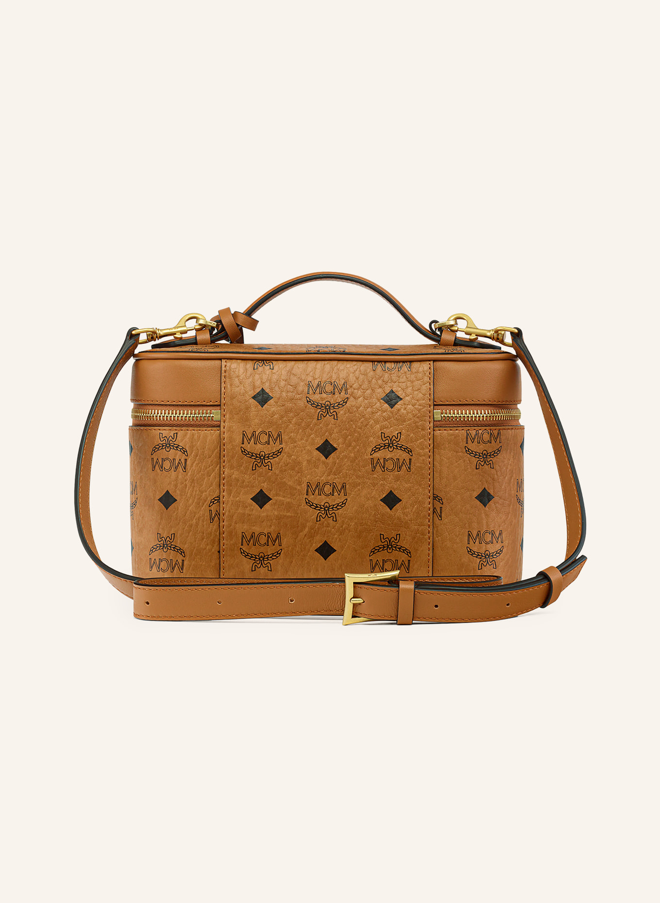 MCM Schoudertas AREN: BRUIN / GOUD
