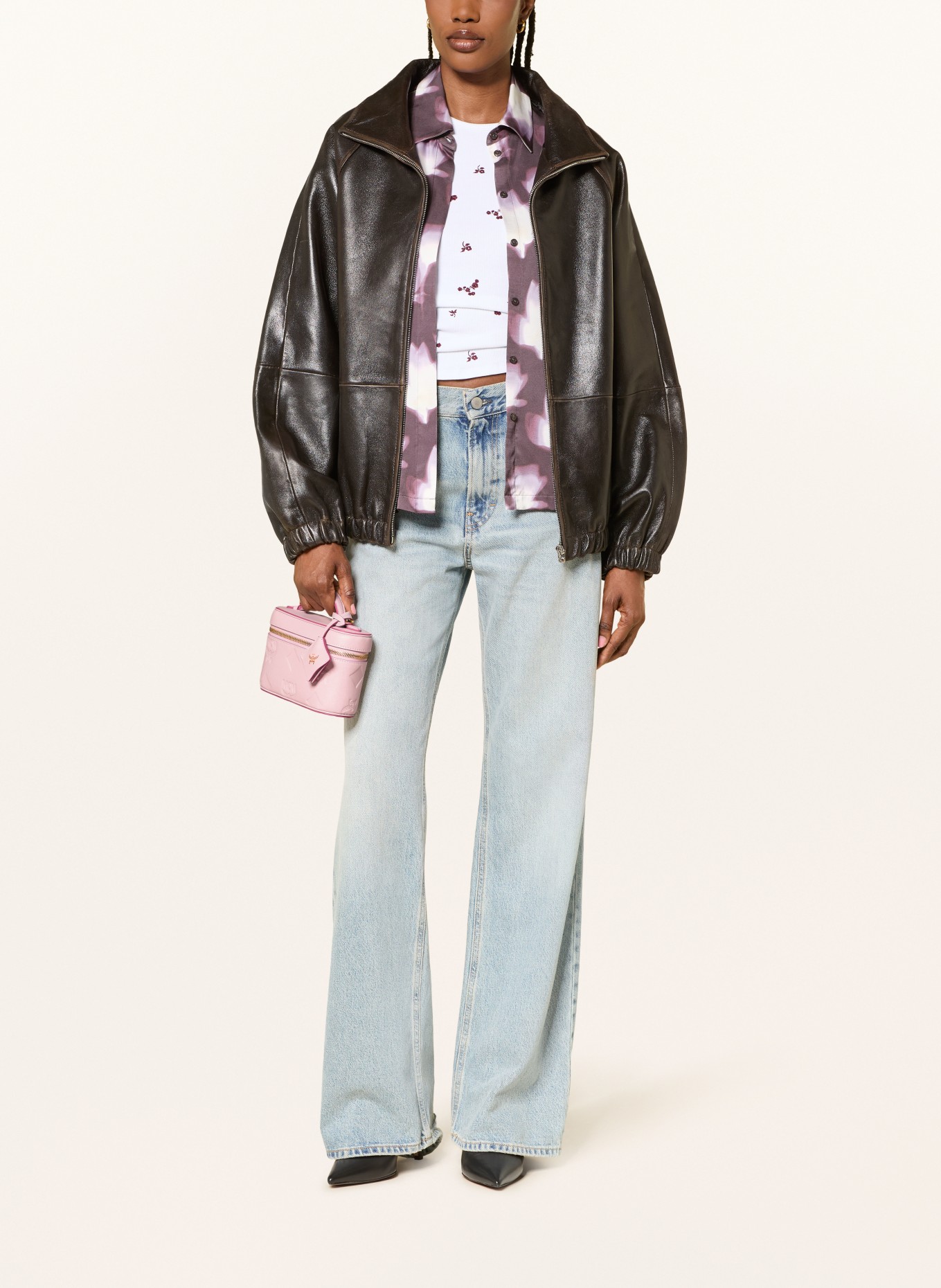 MCM Schoudertas AREN MINI: ROSE CLAIR