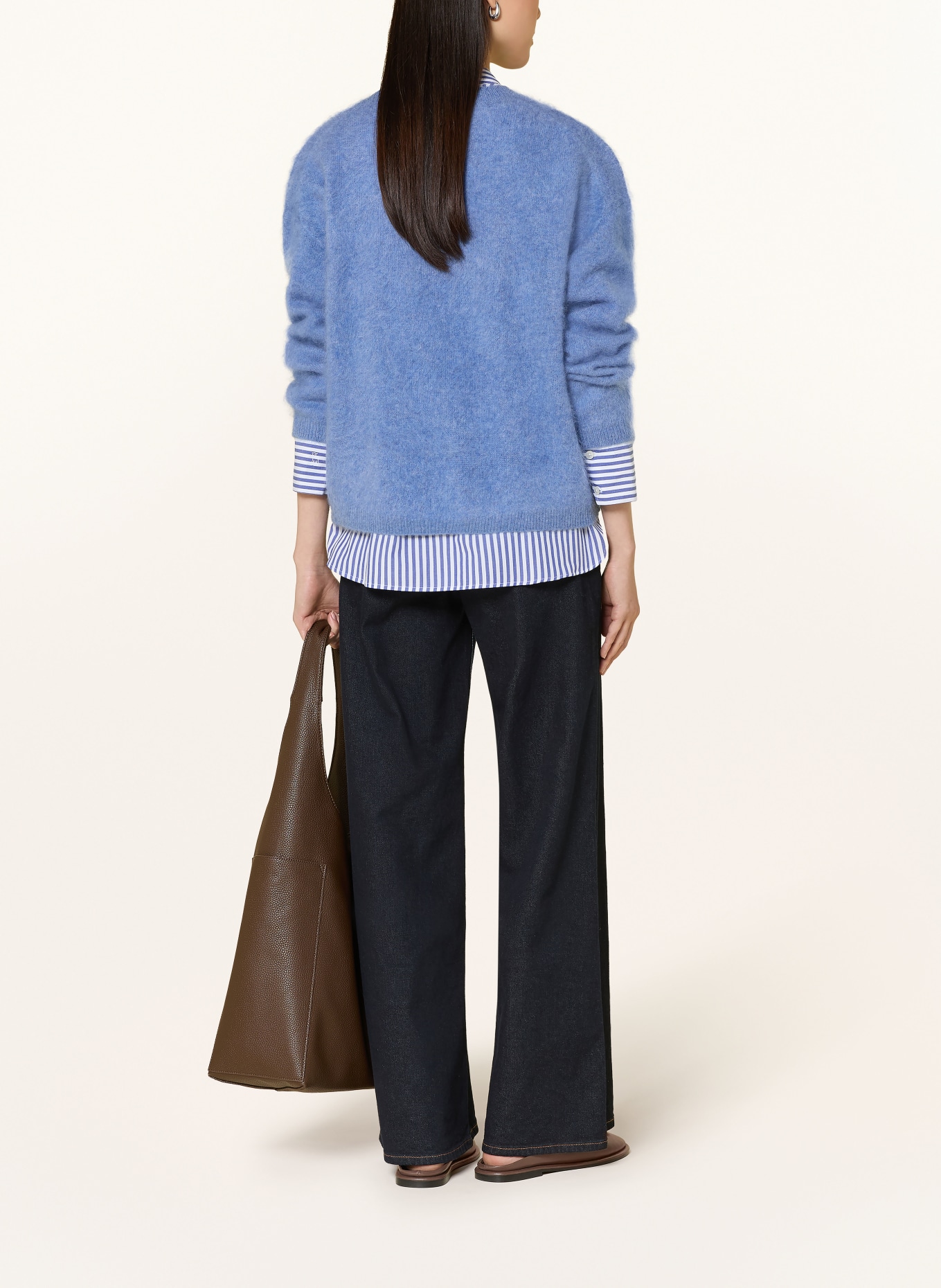 darling harbour Pullover: DUSTY BLUE MELANGE