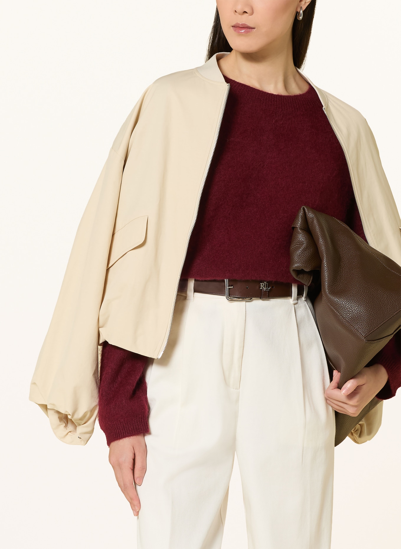 darling harbour Pullover: DARK RED
