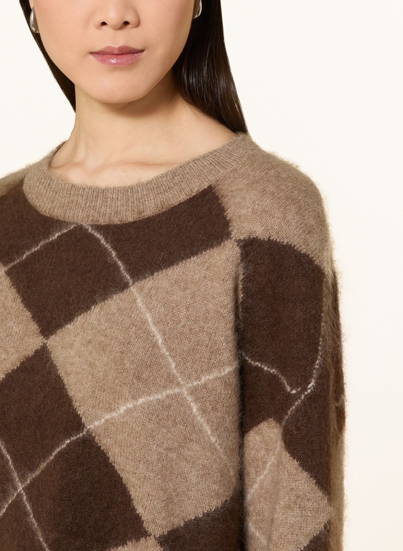 darling harbour Truien: dark brown melange / greige melange / offwhite