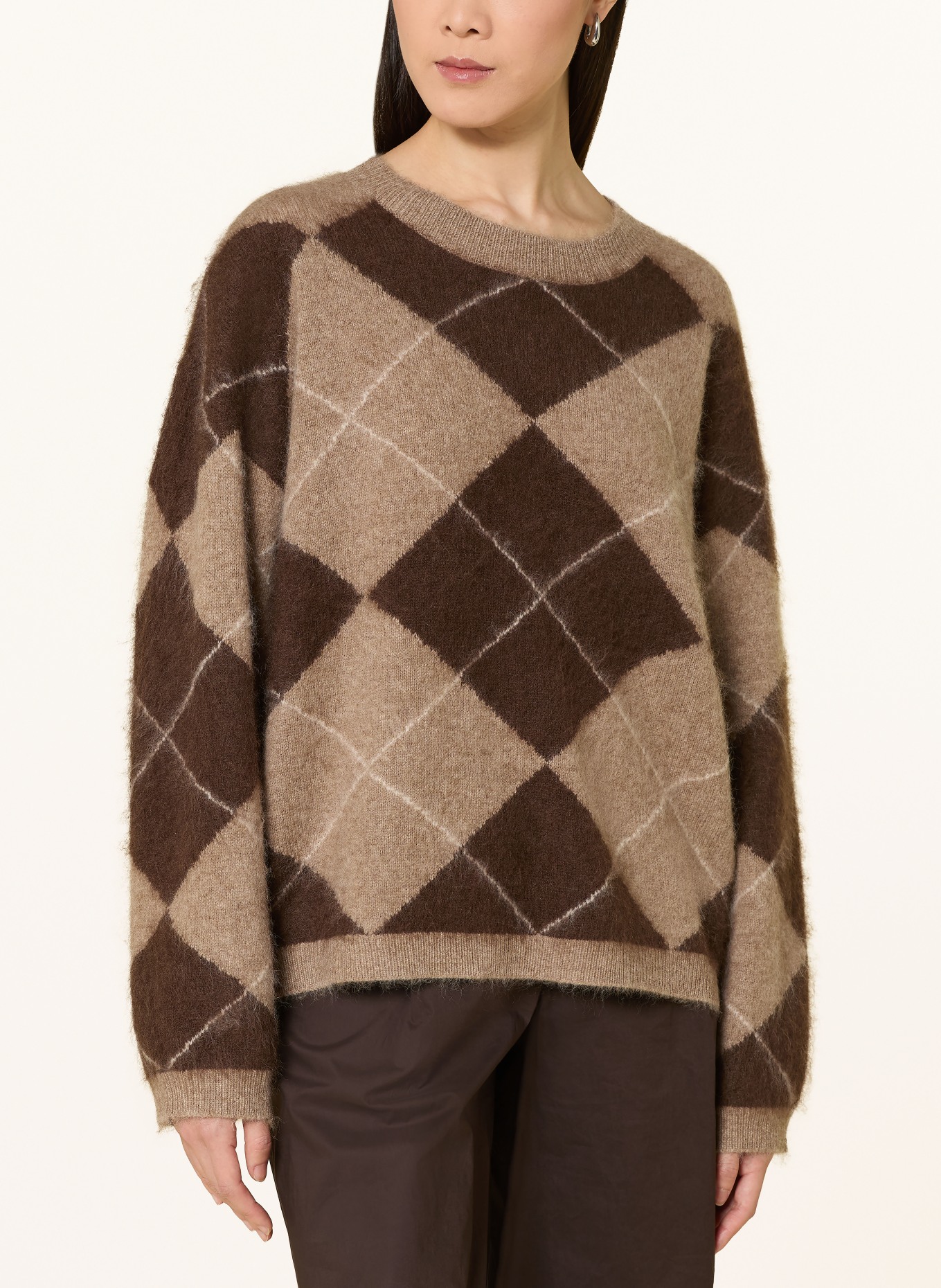 darling harbour Truien: dark brown melange / greige melange / offwhite