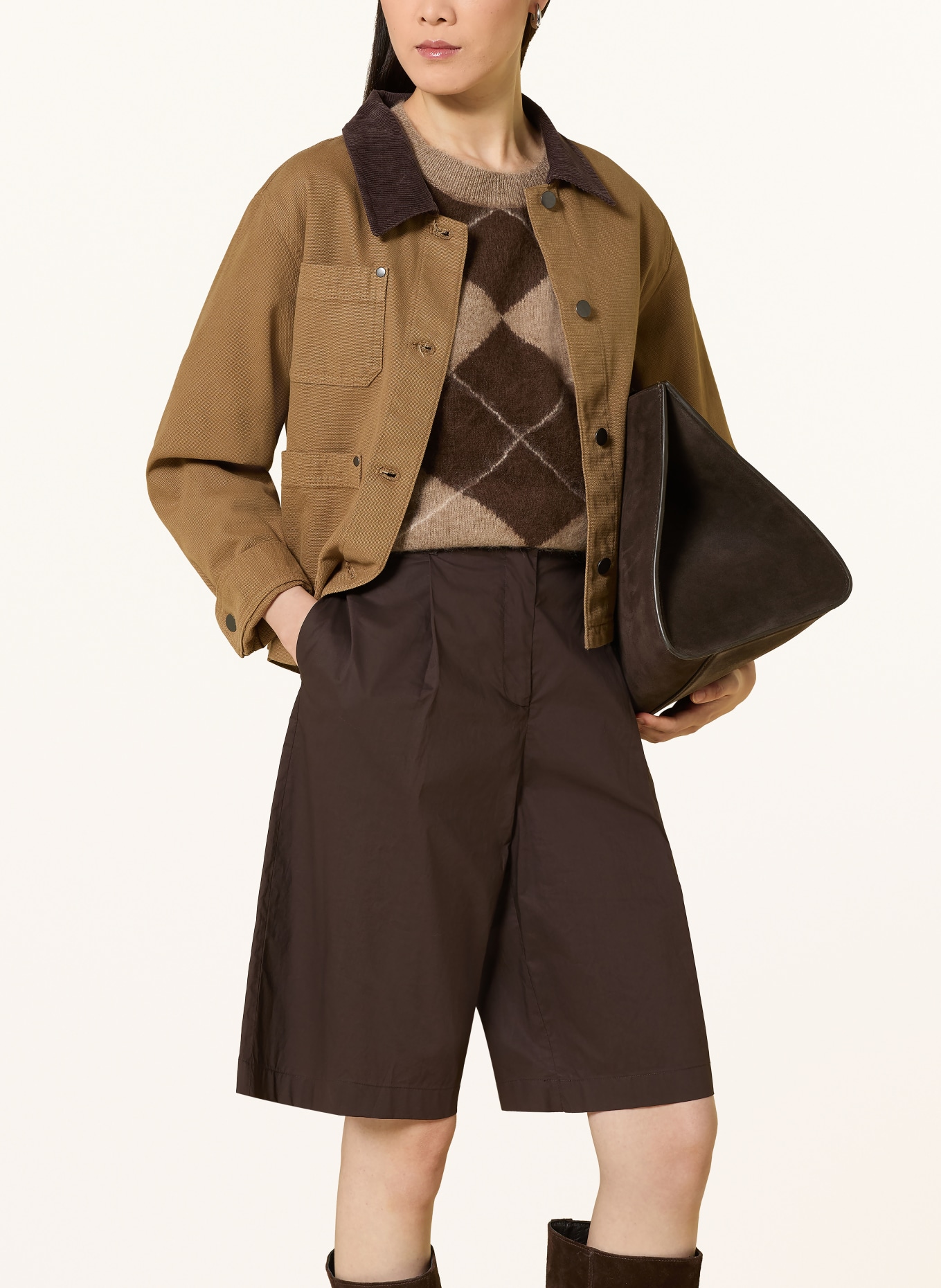 darling harbour Truien: dark brown melange / greige melange / offwhite
