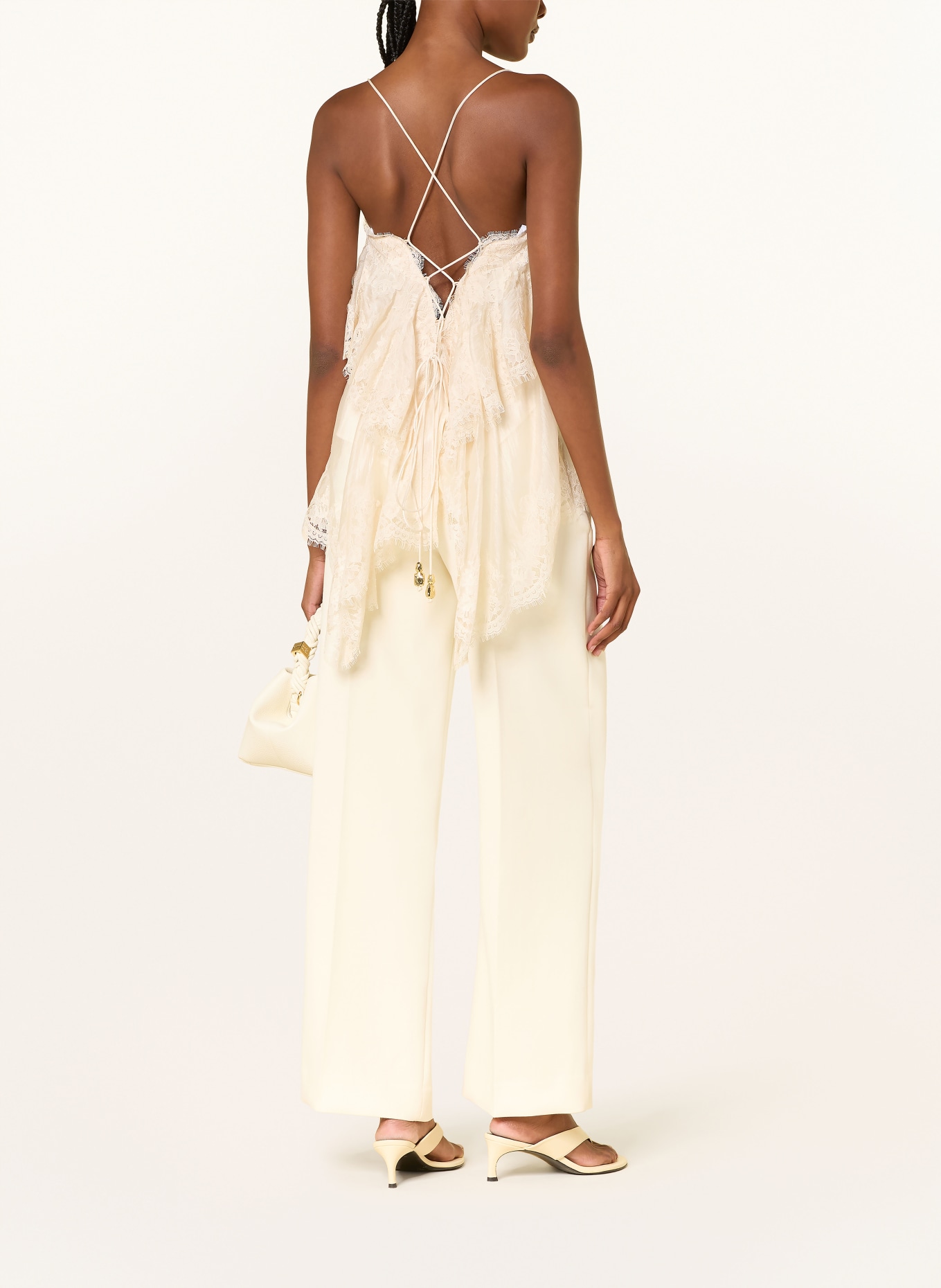 Aje. Top OPHELIA LACE CAMI mit Spitze: HELLGELB