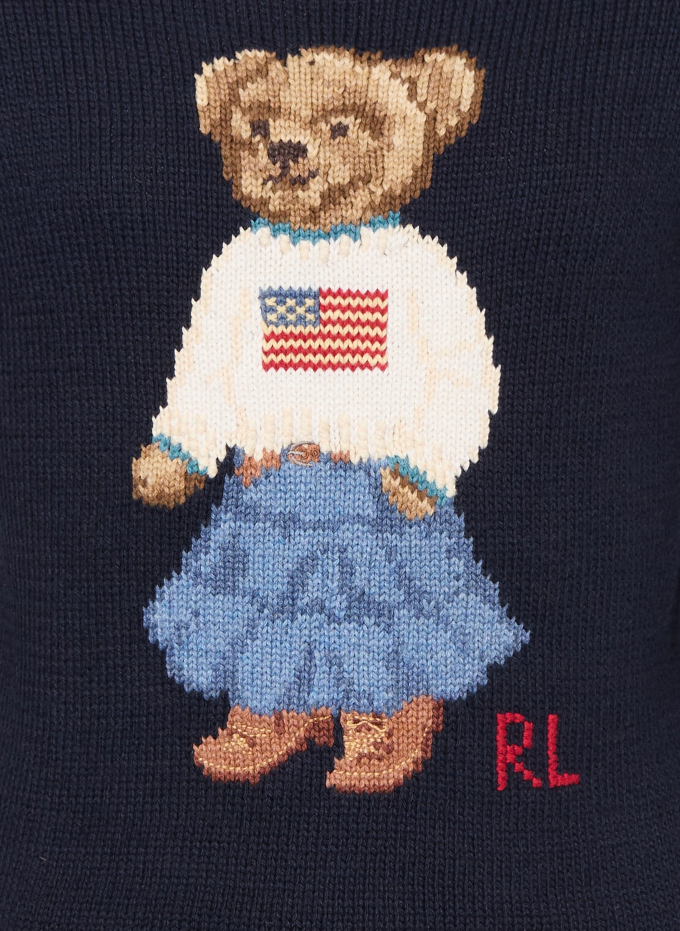 POLO RALPH LAUREN Svetr: TMAVĚ MODRÁ / HNĚDÁ / BÍLÁ