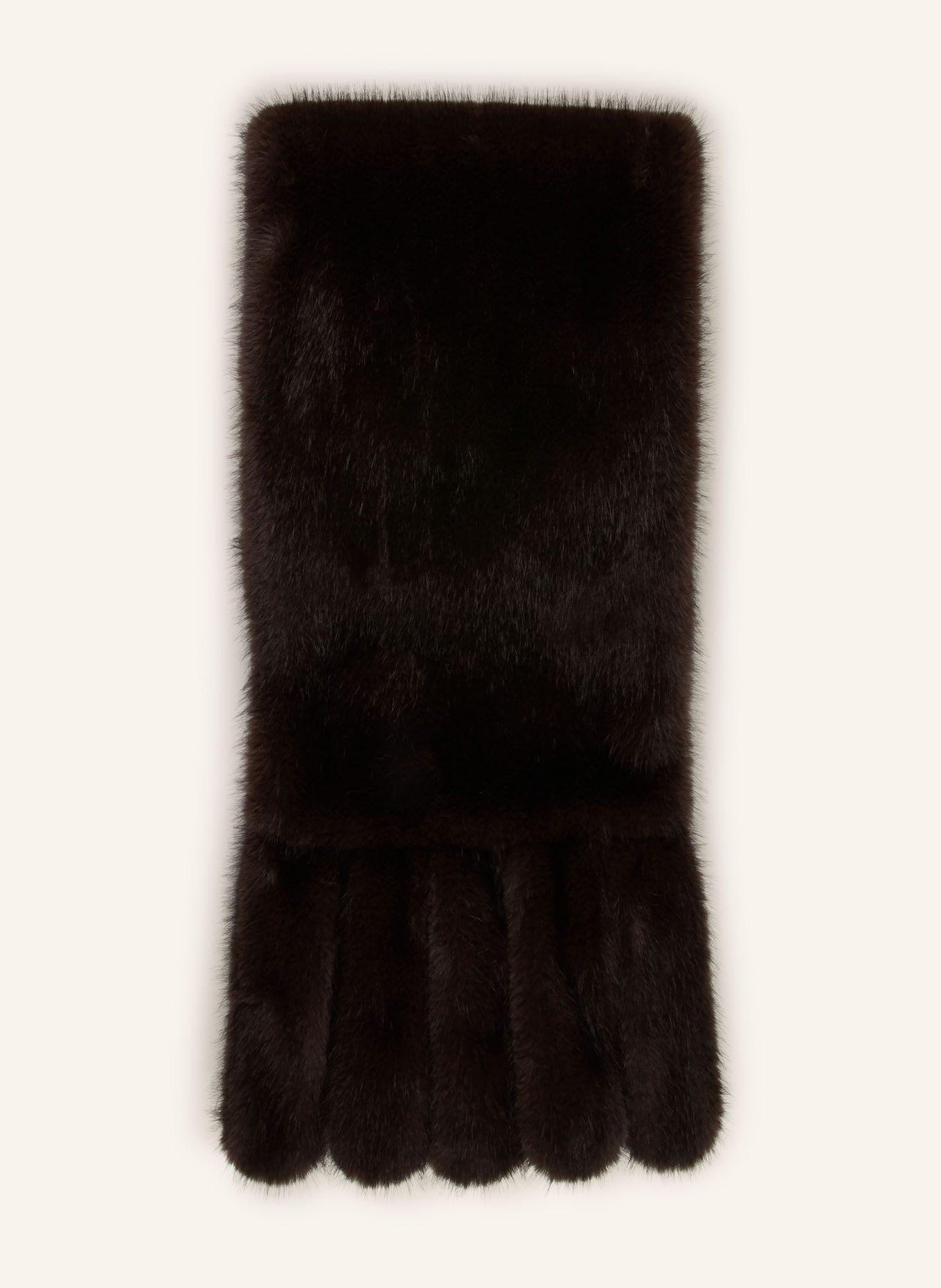 LUISA CERANO Faux fur scarf: DARK BROWN