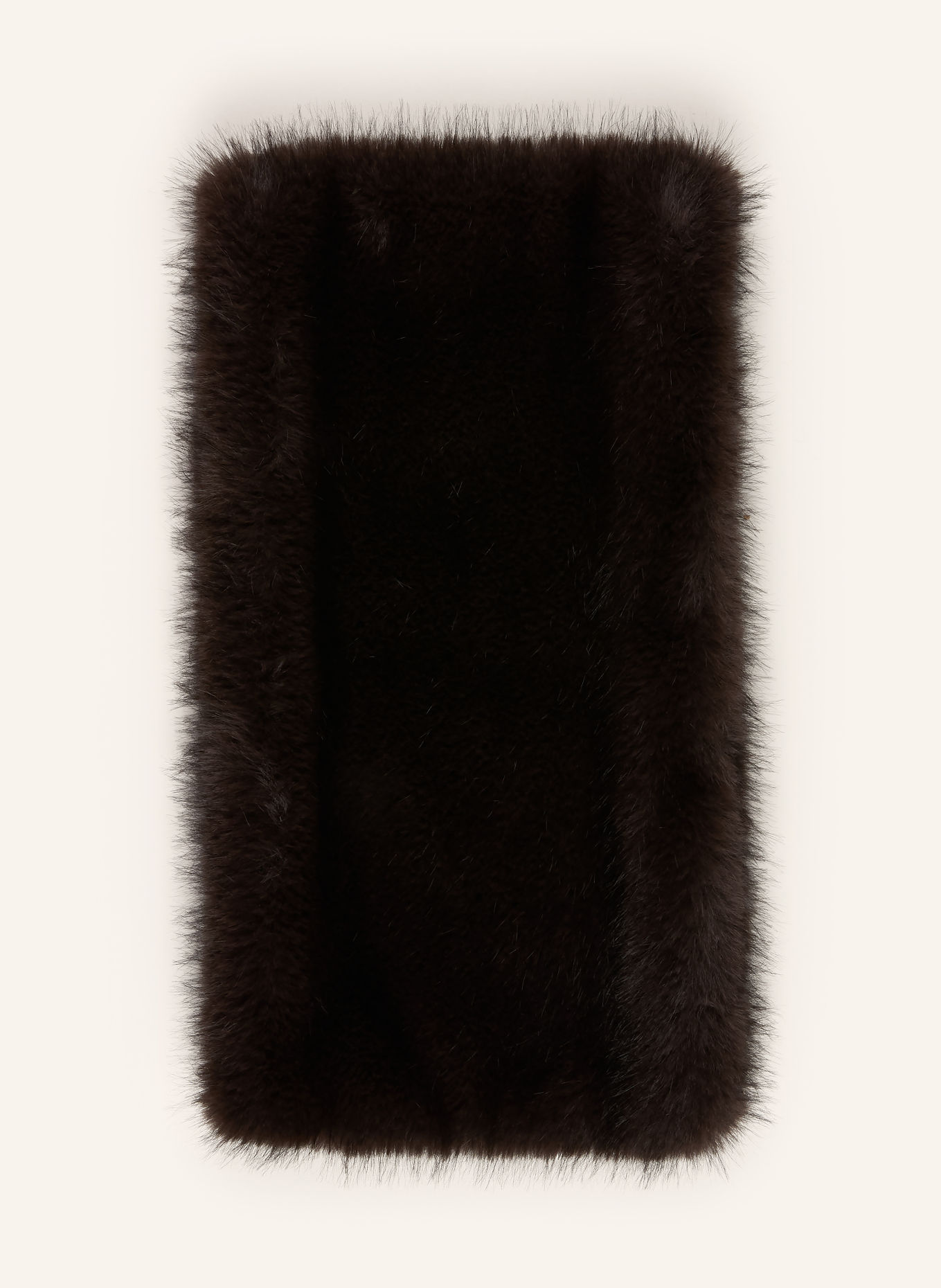 LUISA CERANO Faux fur loop scarf: DARK BROWN