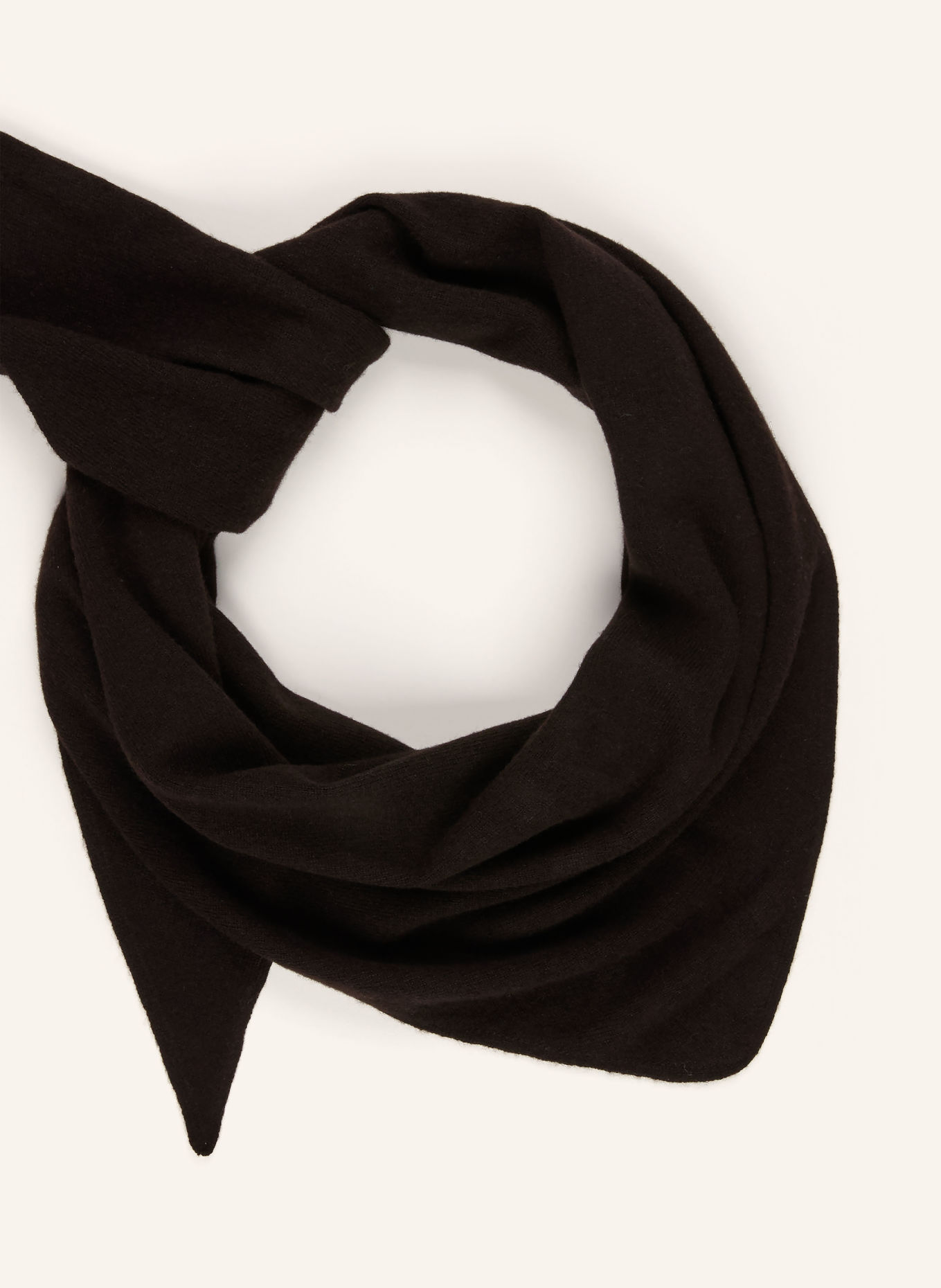LUISA CERANO Triangular scarf: DARK BROWN