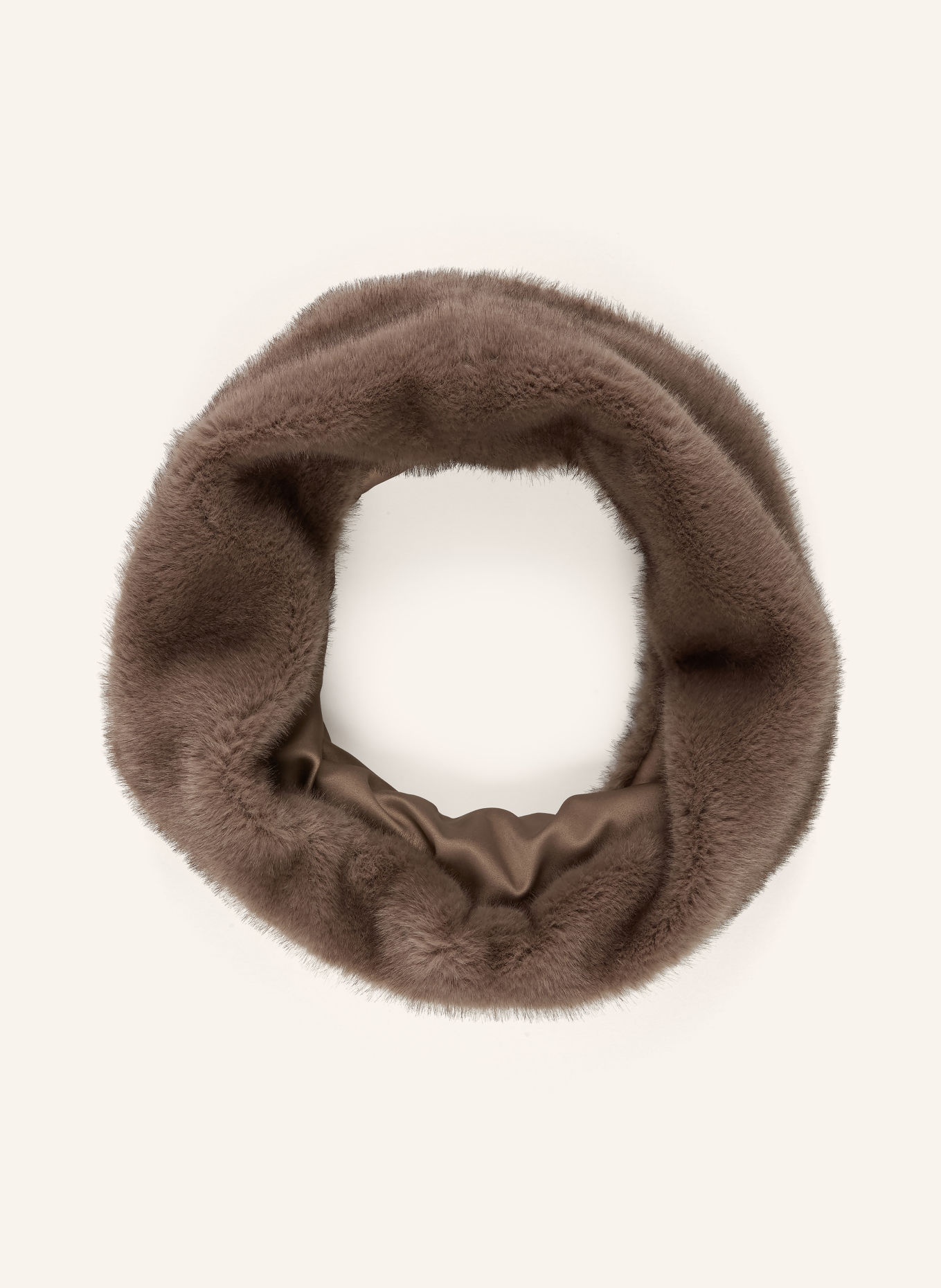 LUISA CERANO Faux fur loop scarf: TAUPE