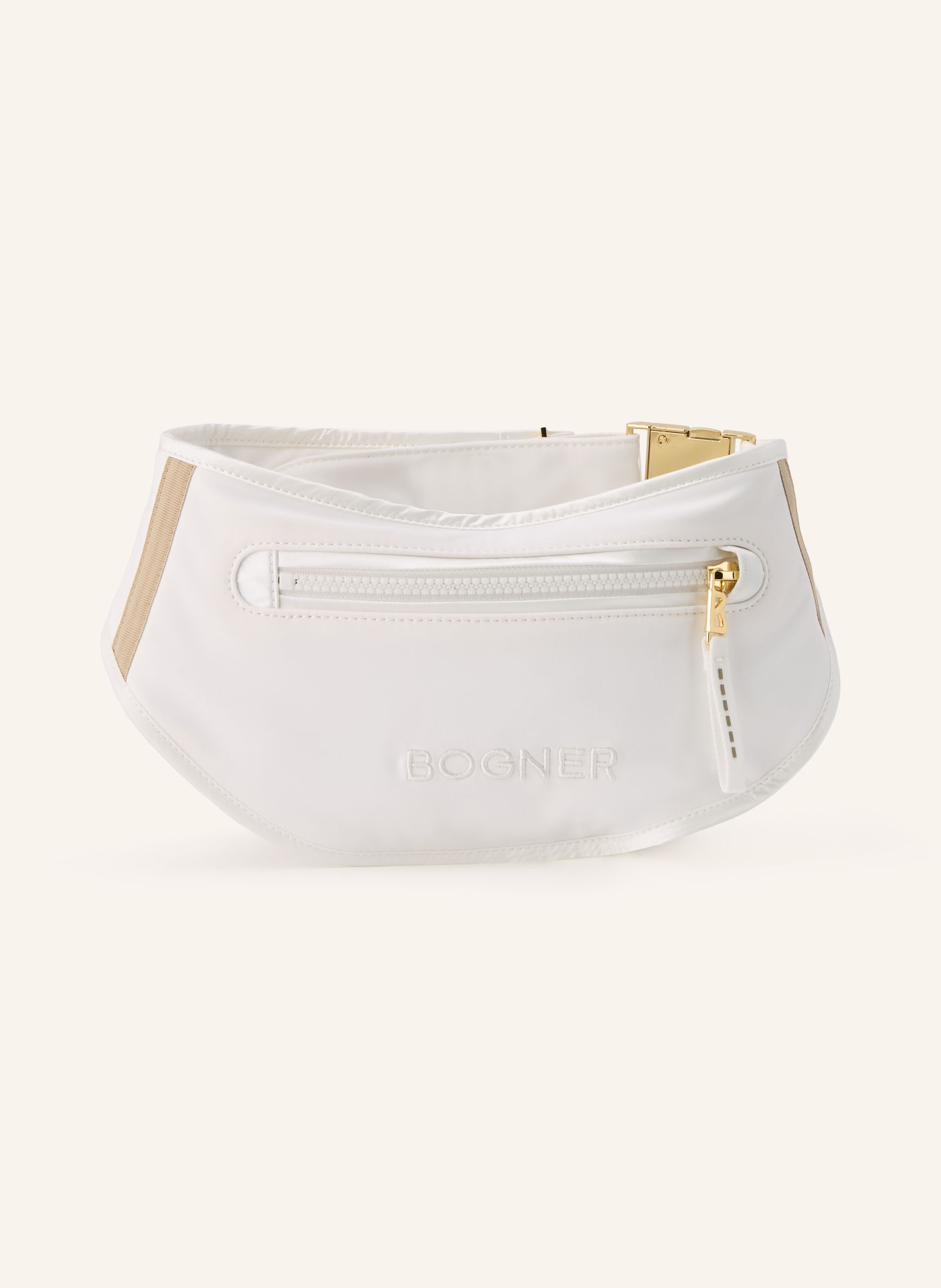 BOGNER KARLA belt bag: WHITE / CAMEL