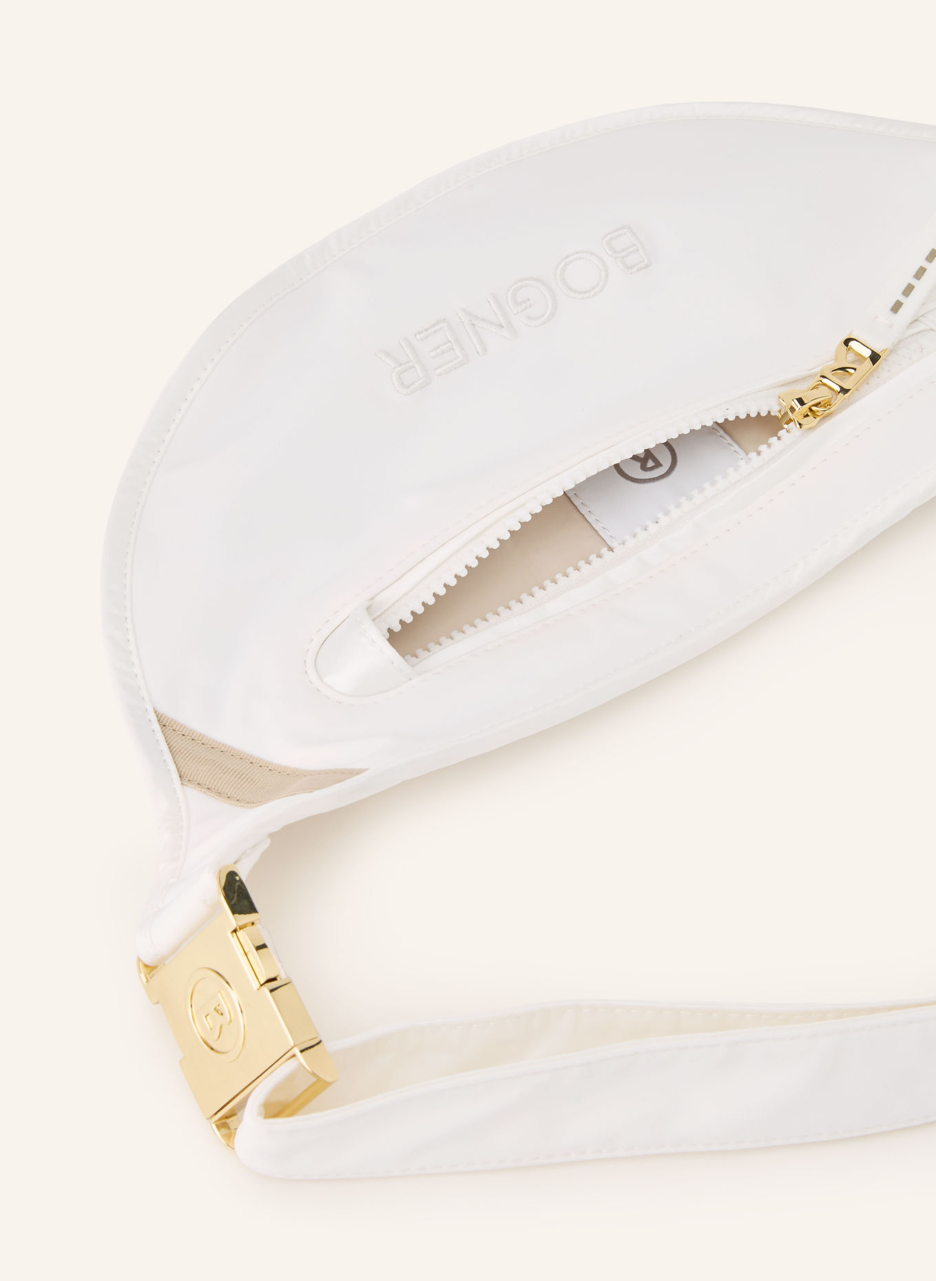 BOGNER KARLA belt bag: WHITE / CAMEL