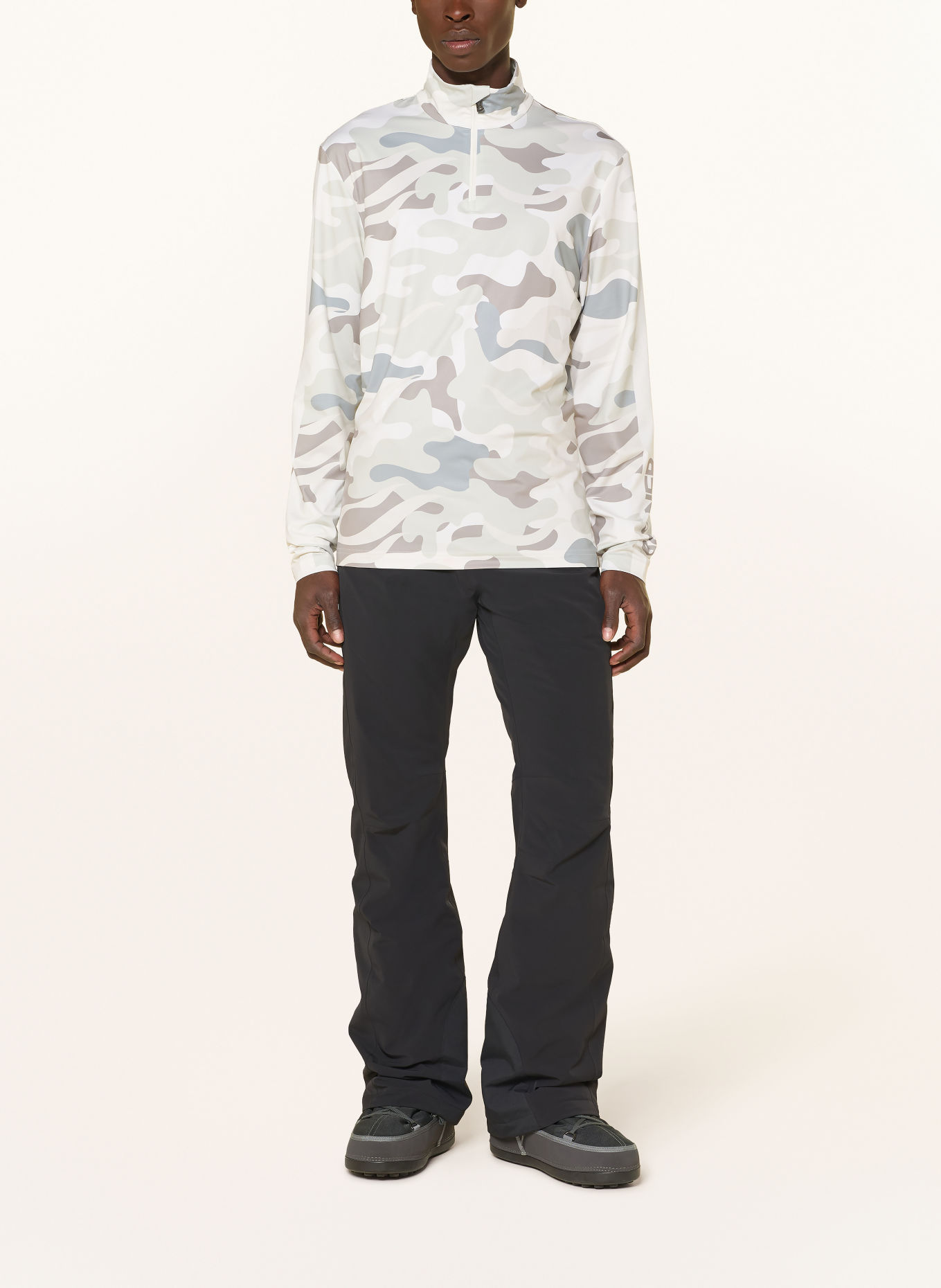 BOGNER Midlayer VERTI: WHITE / TAUPE / LIGHT GRAY