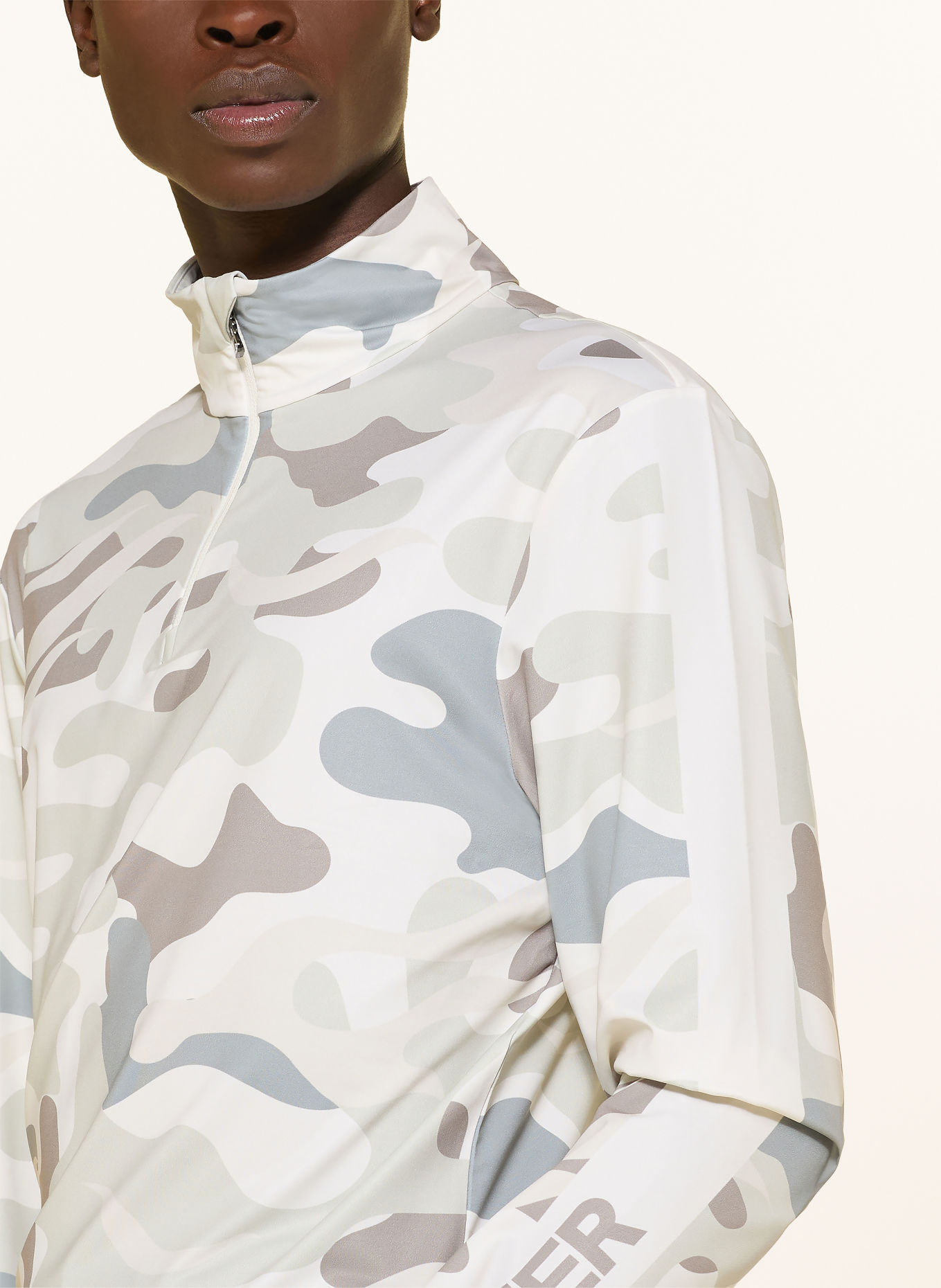 BOGNER Midlayer VERTI: WHITE / TAUPE / LIGHT GRAY