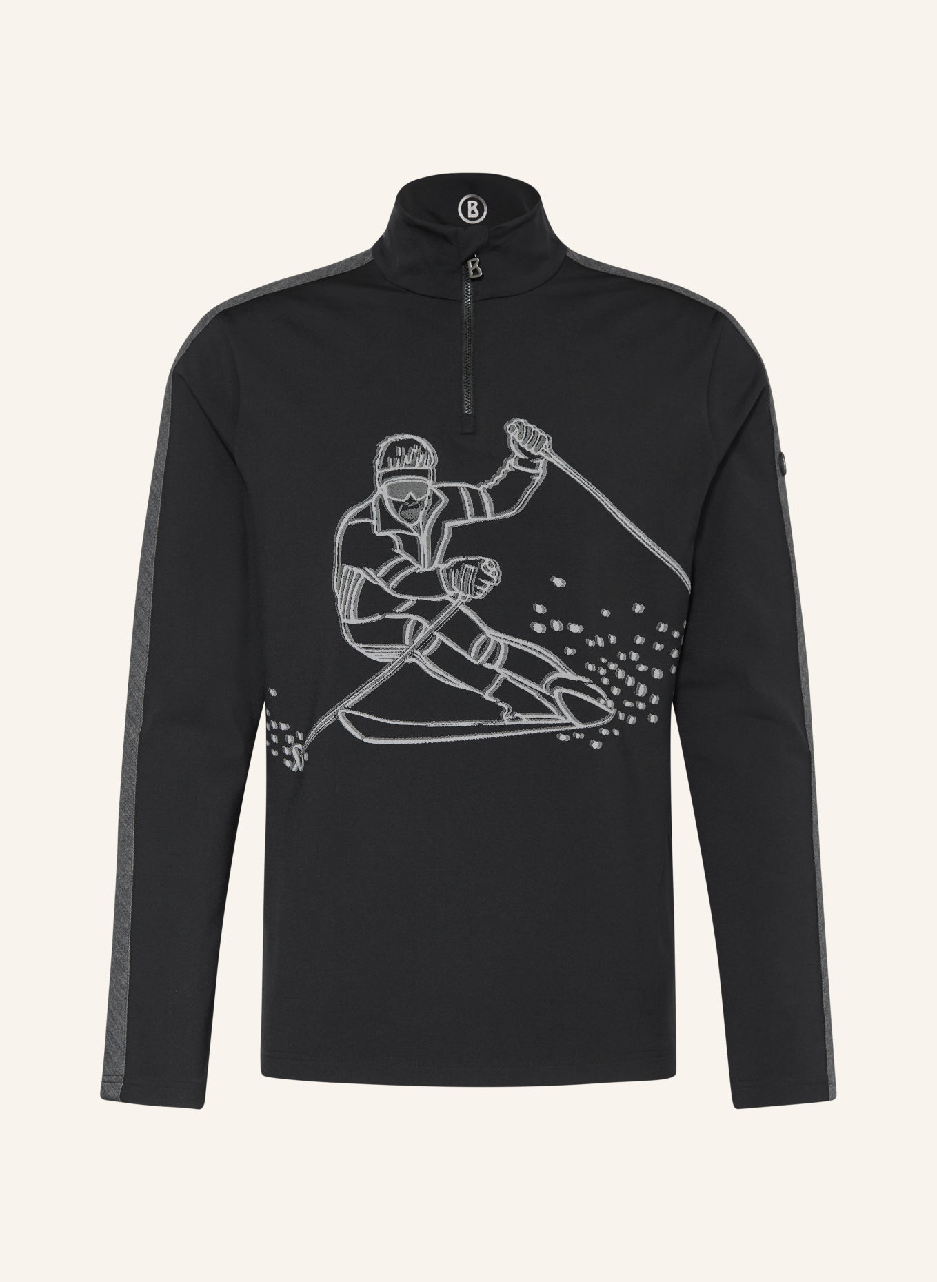 BOGNER Midlayer ELIOT: SCHWARZ / HELLGRAU