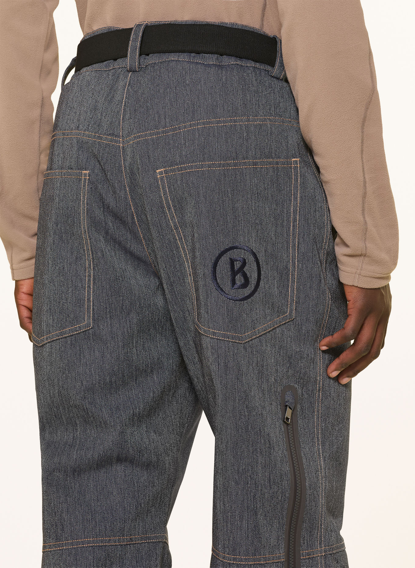 BOGNER Ski-broek JETT: DONKERBLAUW / LICHTGRIJS