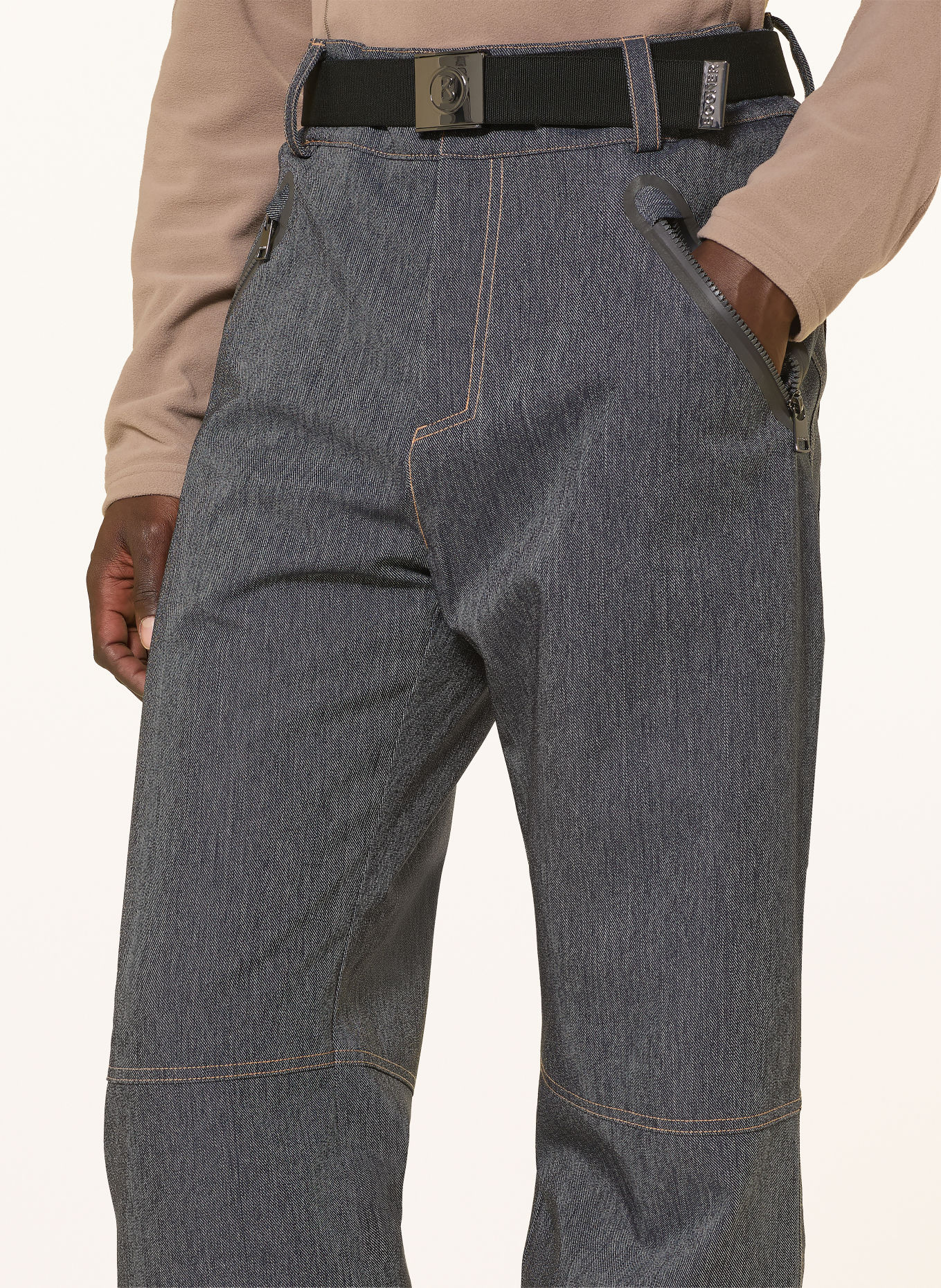 BOGNER Ski-broek JETT: DONKERBLAUW / LICHTGRIJS