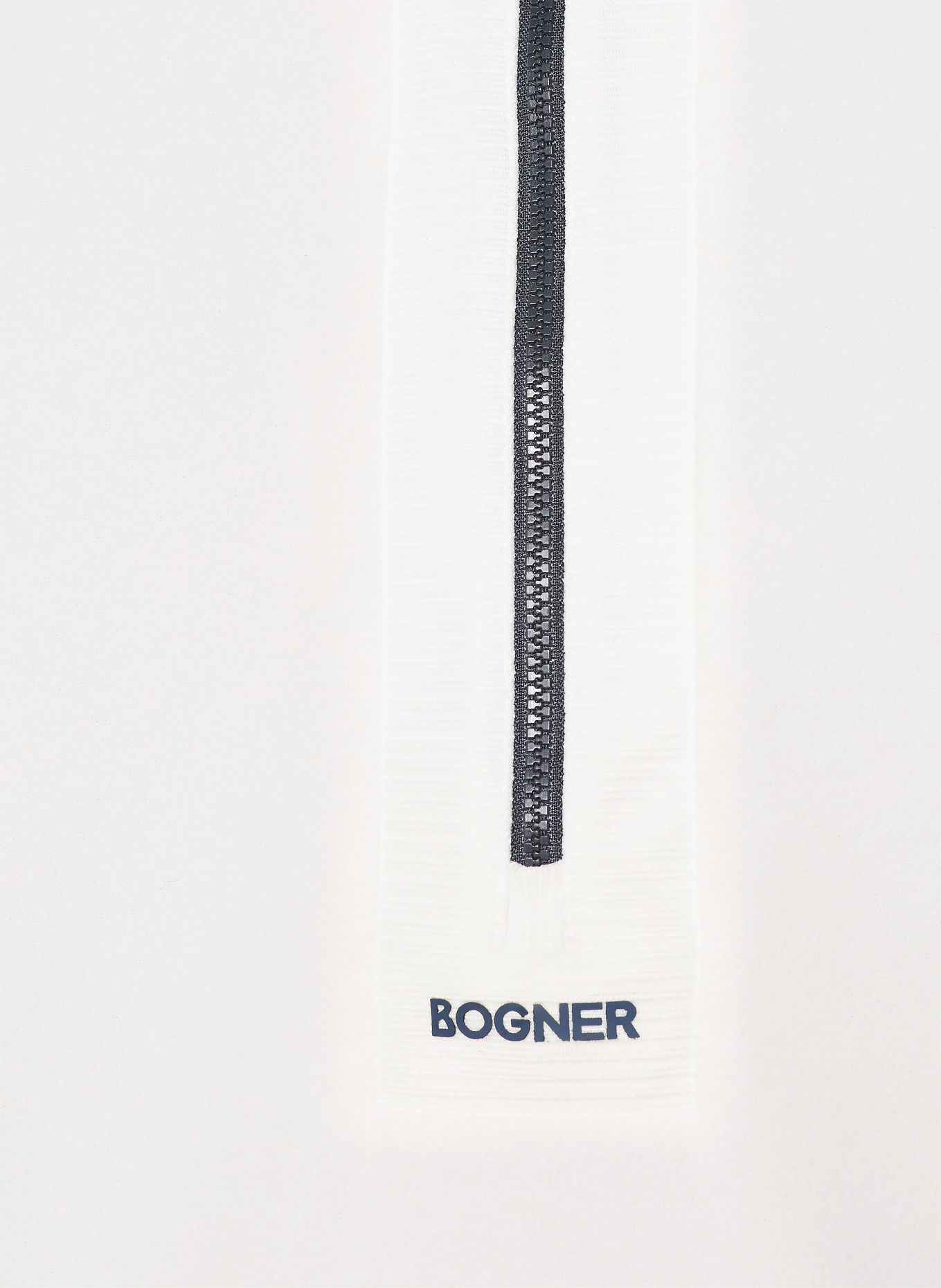 BOGNER Pulover cu glugă din fleece HARVEY: ALB / ALBASTRU ÎNCHIS