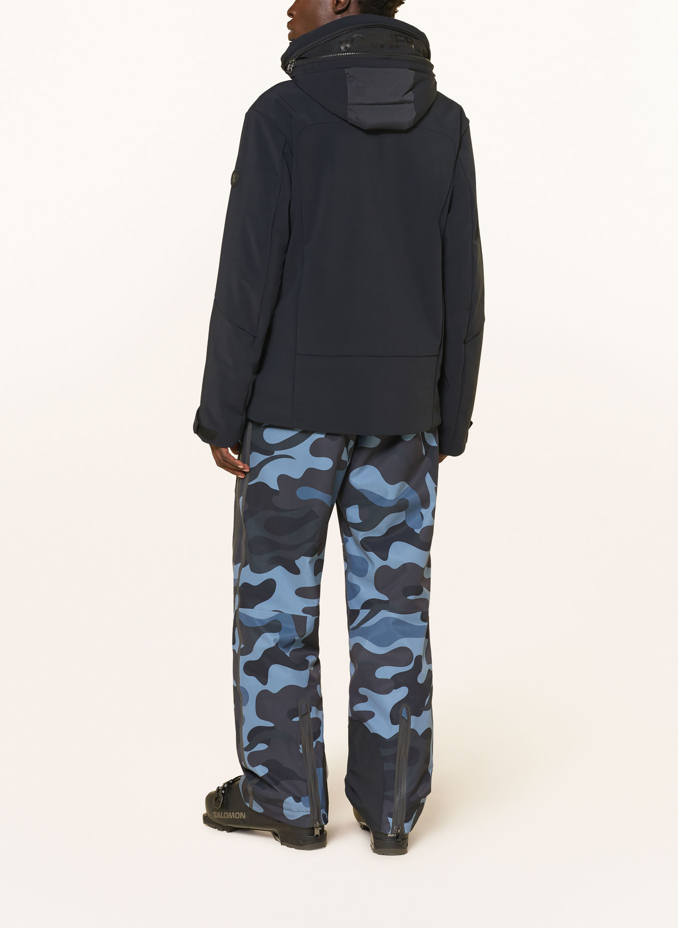 BOGNER Ski-broek TIM-T: DONKERBLAUW / LICHTBLAUW / ZWART