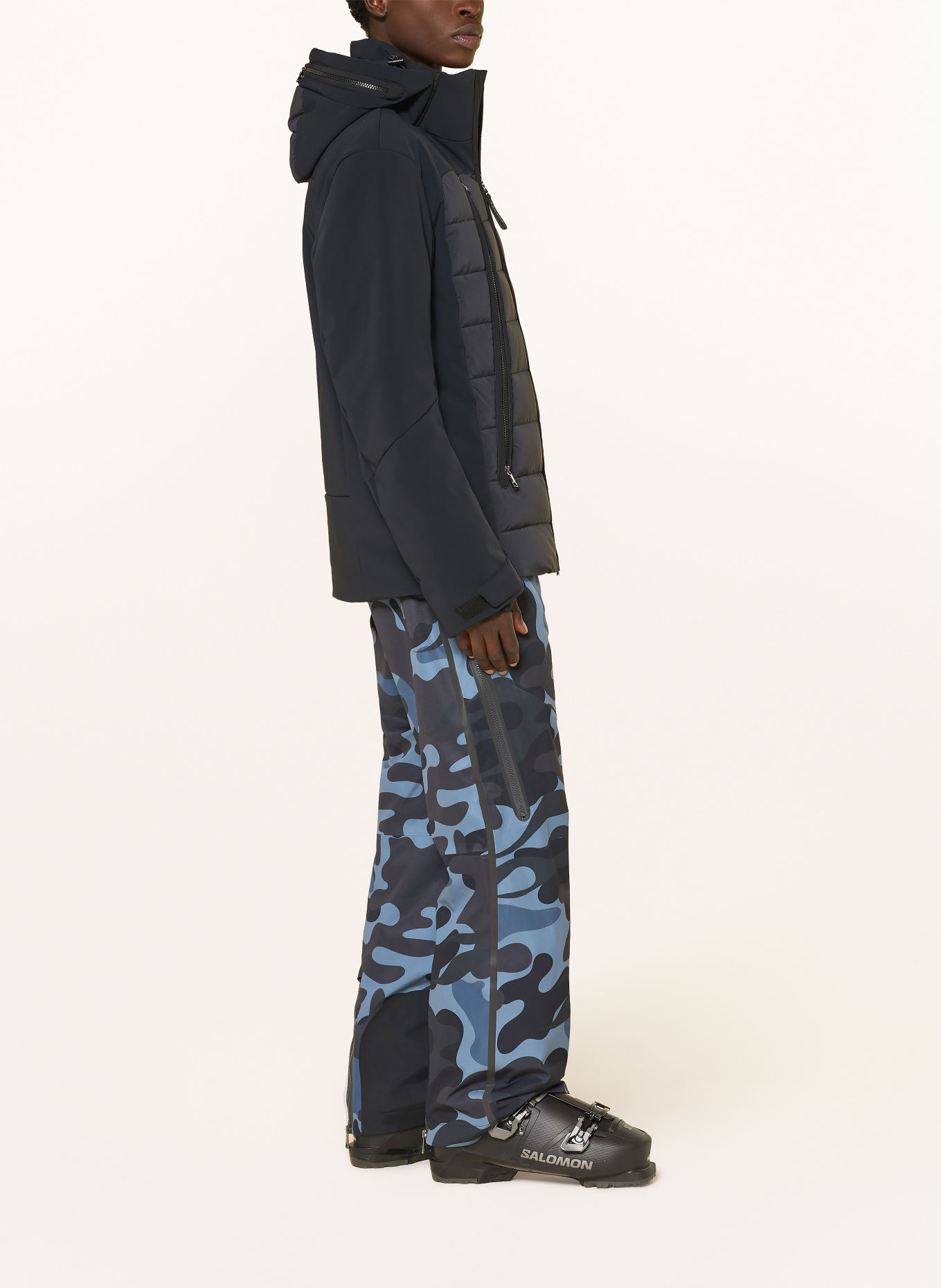 BOGNER Ski-broek TIM-T: DONKERBLAUW / LICHTBLAUW / ZWART