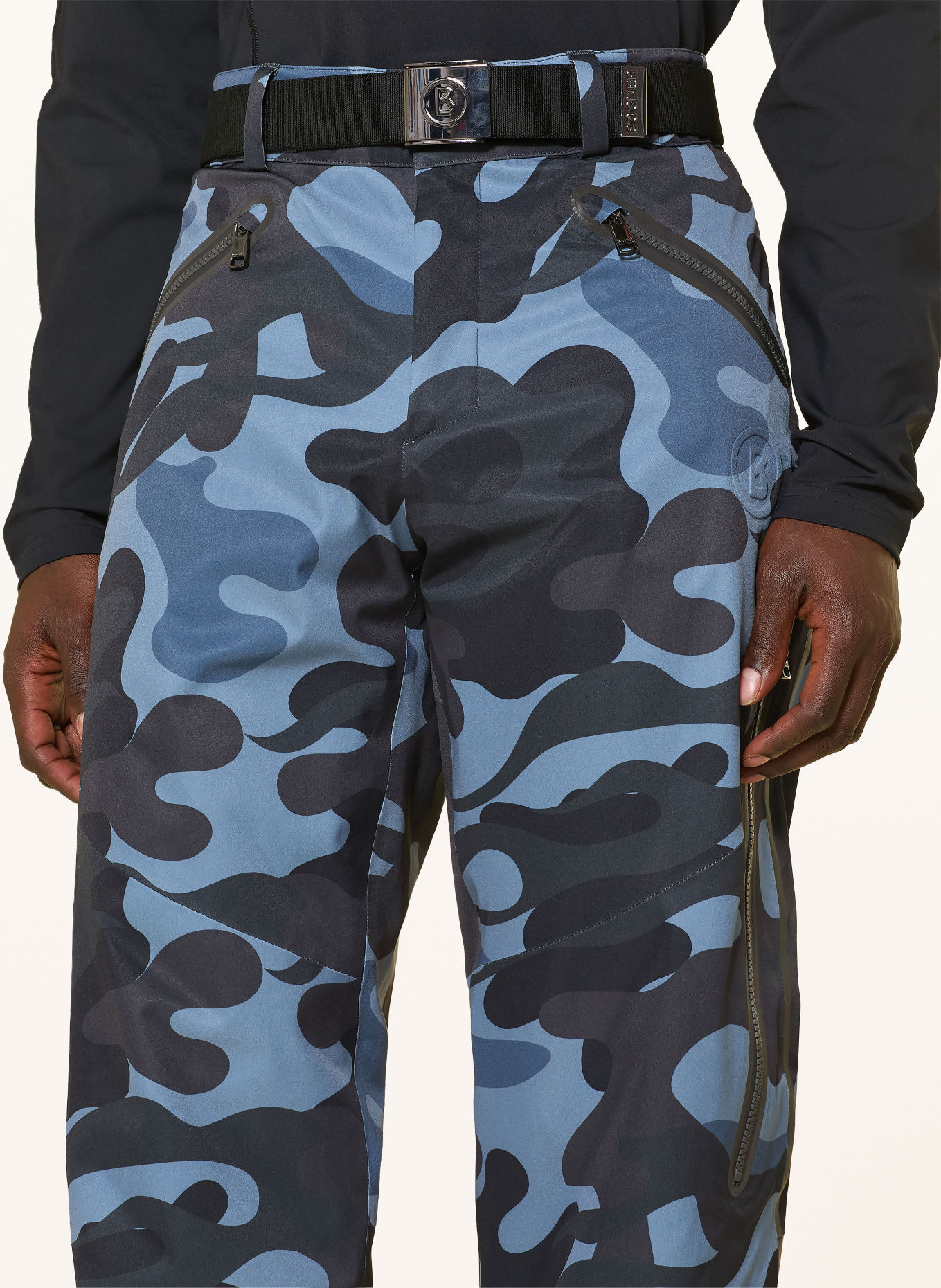 BOGNER Ski-broek TIM-T: DONKERBLAUW / LICHTBLAUW / ZWART