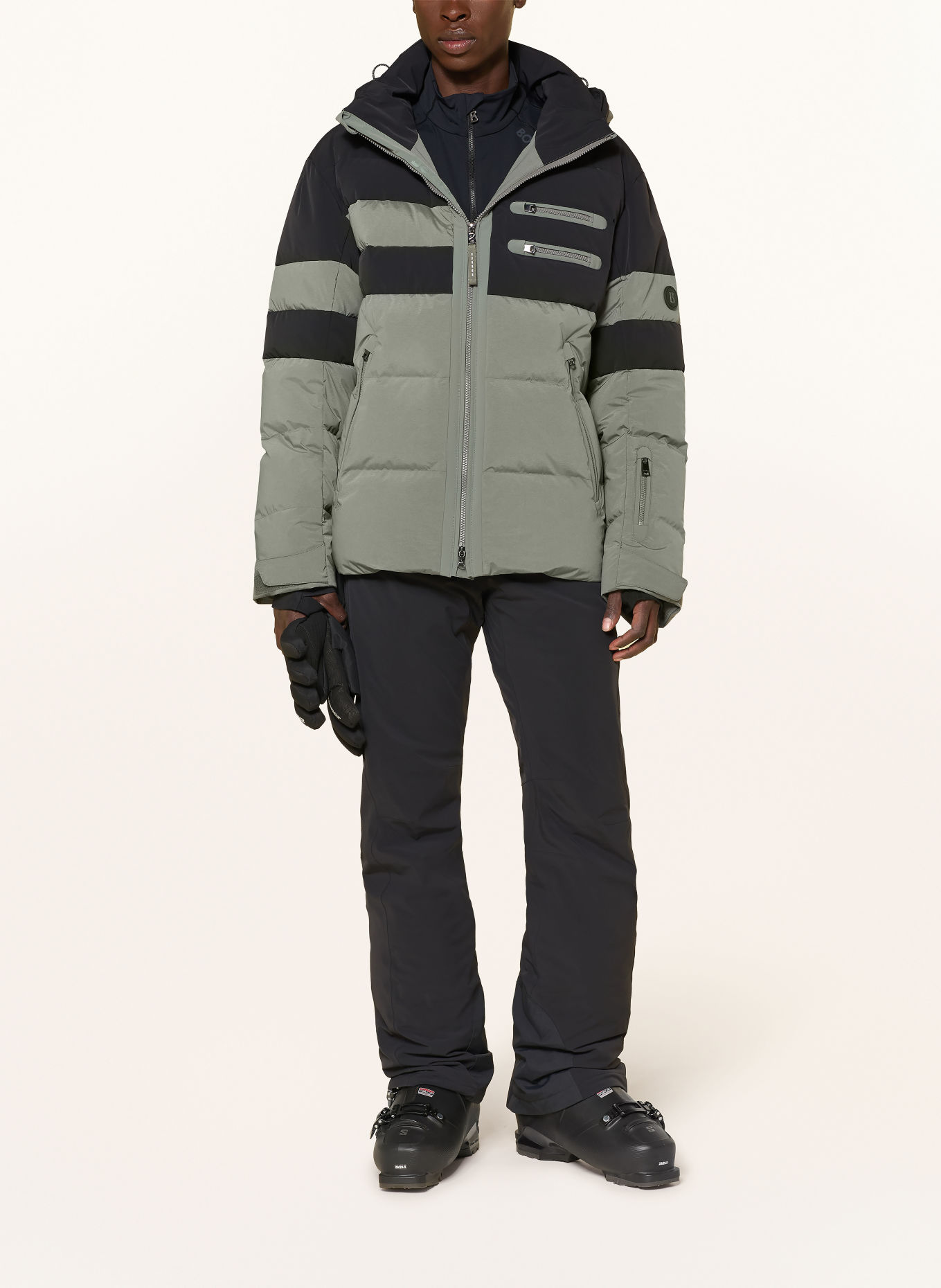 BOGNER Donzen ski-jas RION-D: ZWART / GROEN
