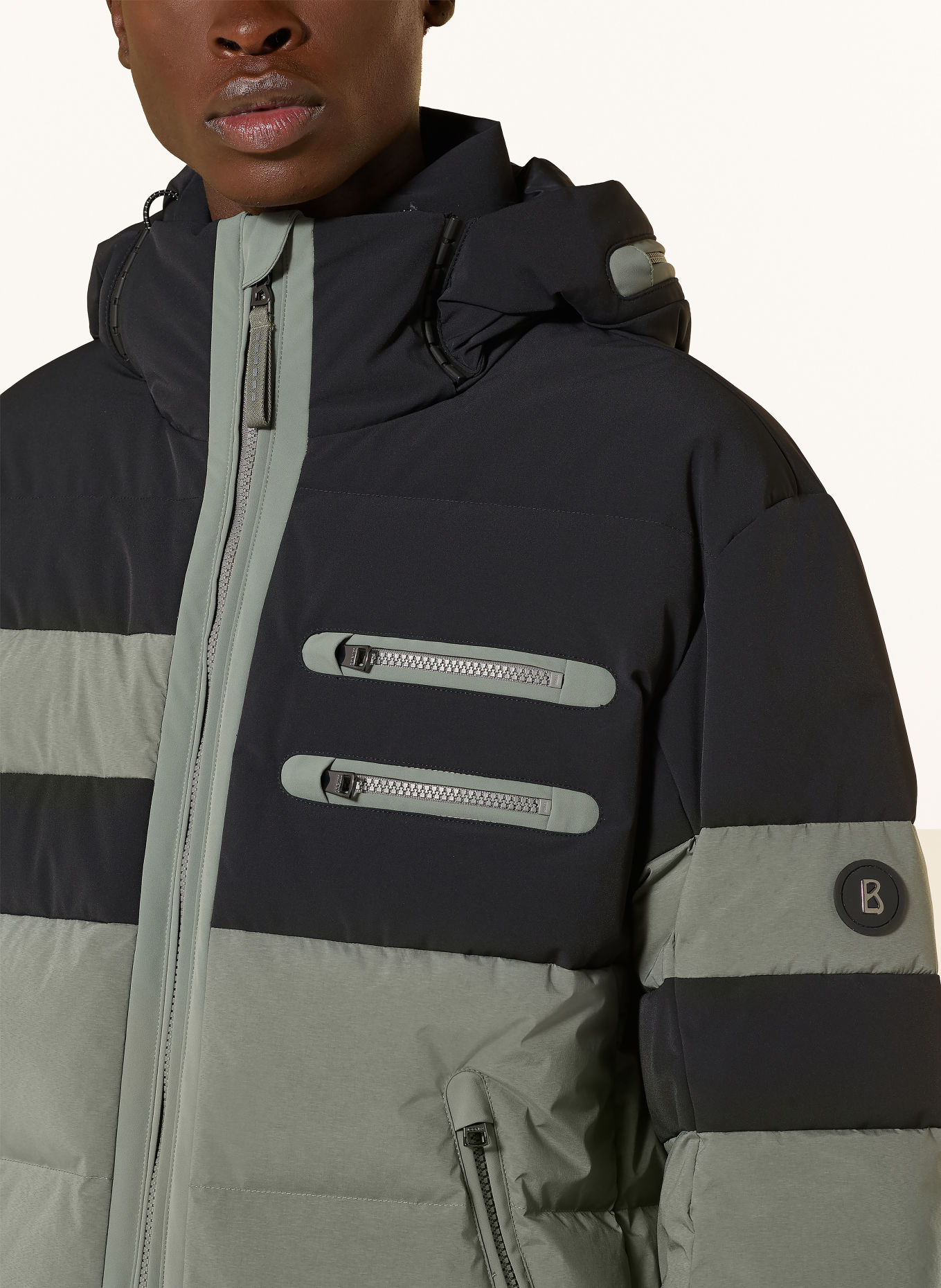 BOGNER Donzen ski-jas RION-D: ZWART / GROEN