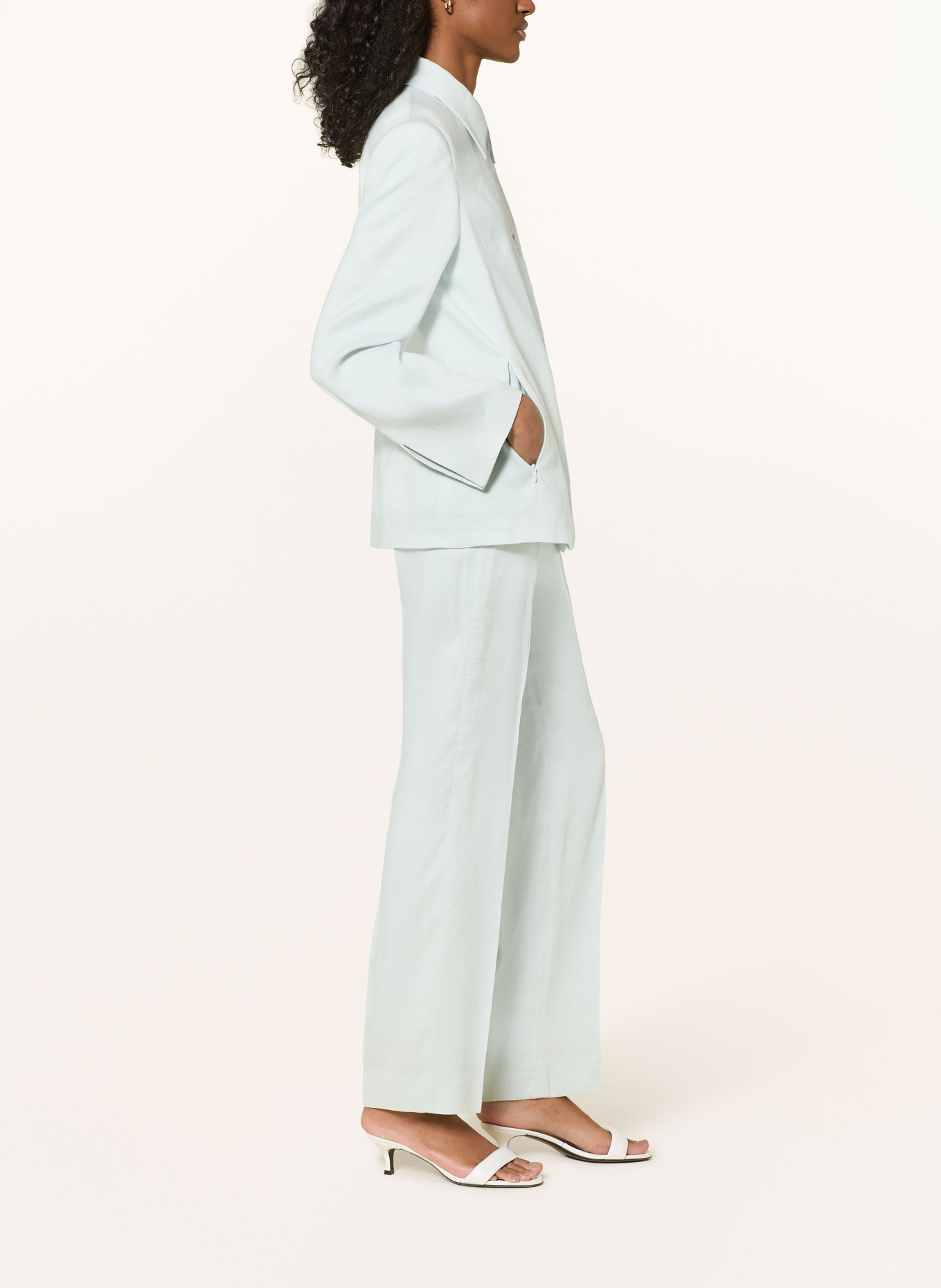 TIGER OF SWEDEN Hose NOVE mit Leinen: HELLBLAU
