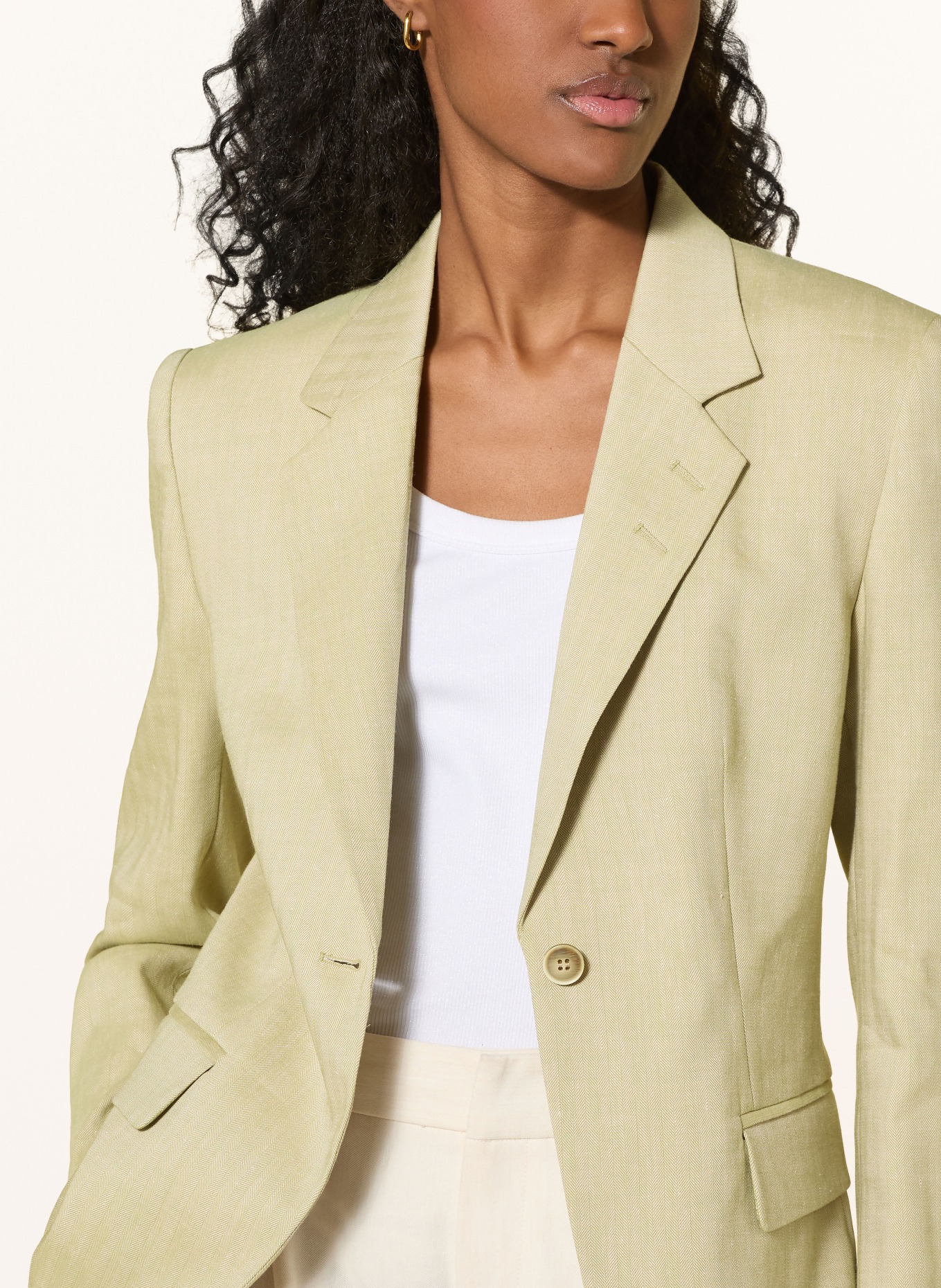 TIGER OF SWEDEN Blazer NARINA mit Leinen: HELLGRÜN