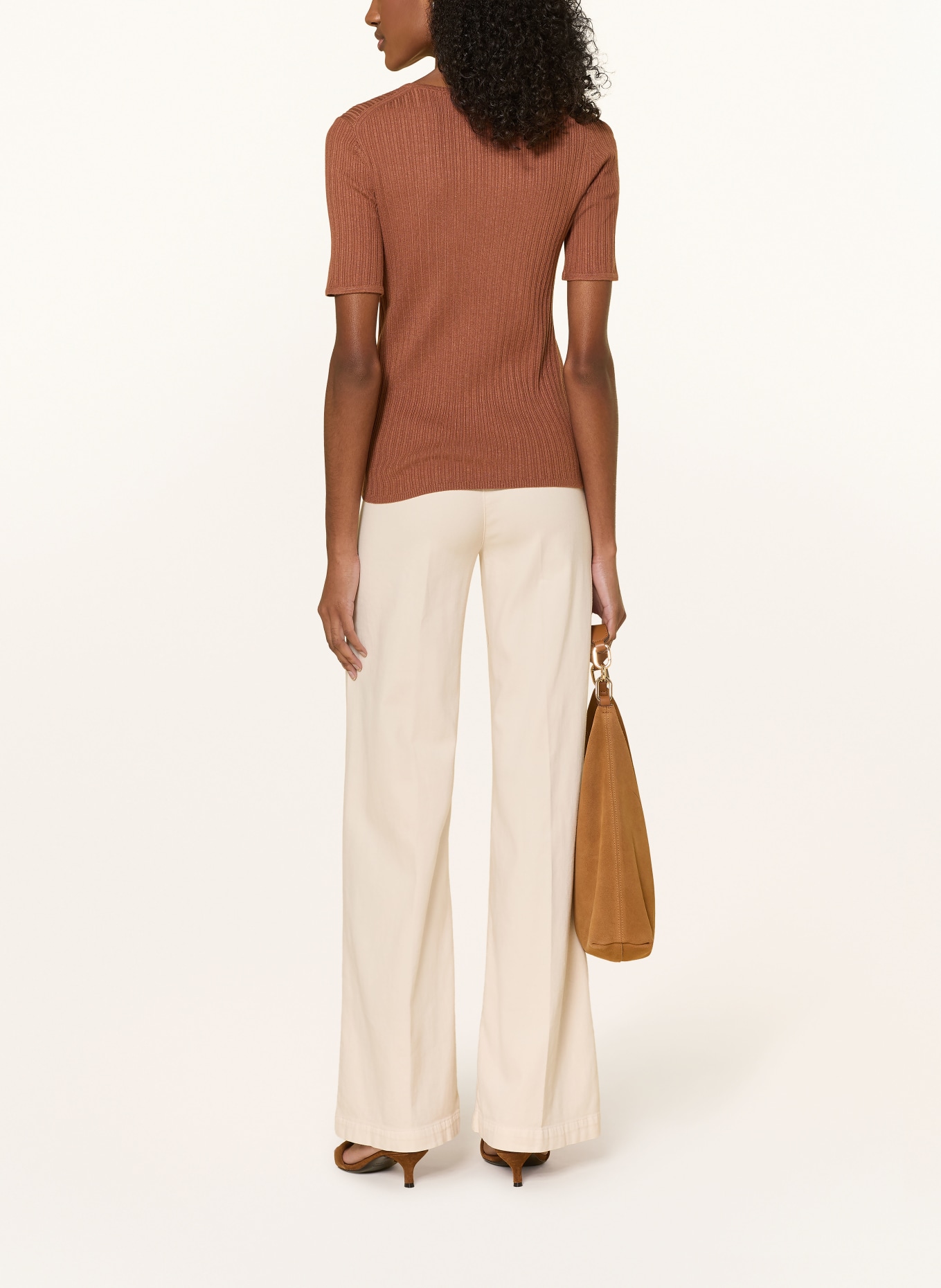 TIGER OF SWEDEN MAE Knit Shirt: BROWN