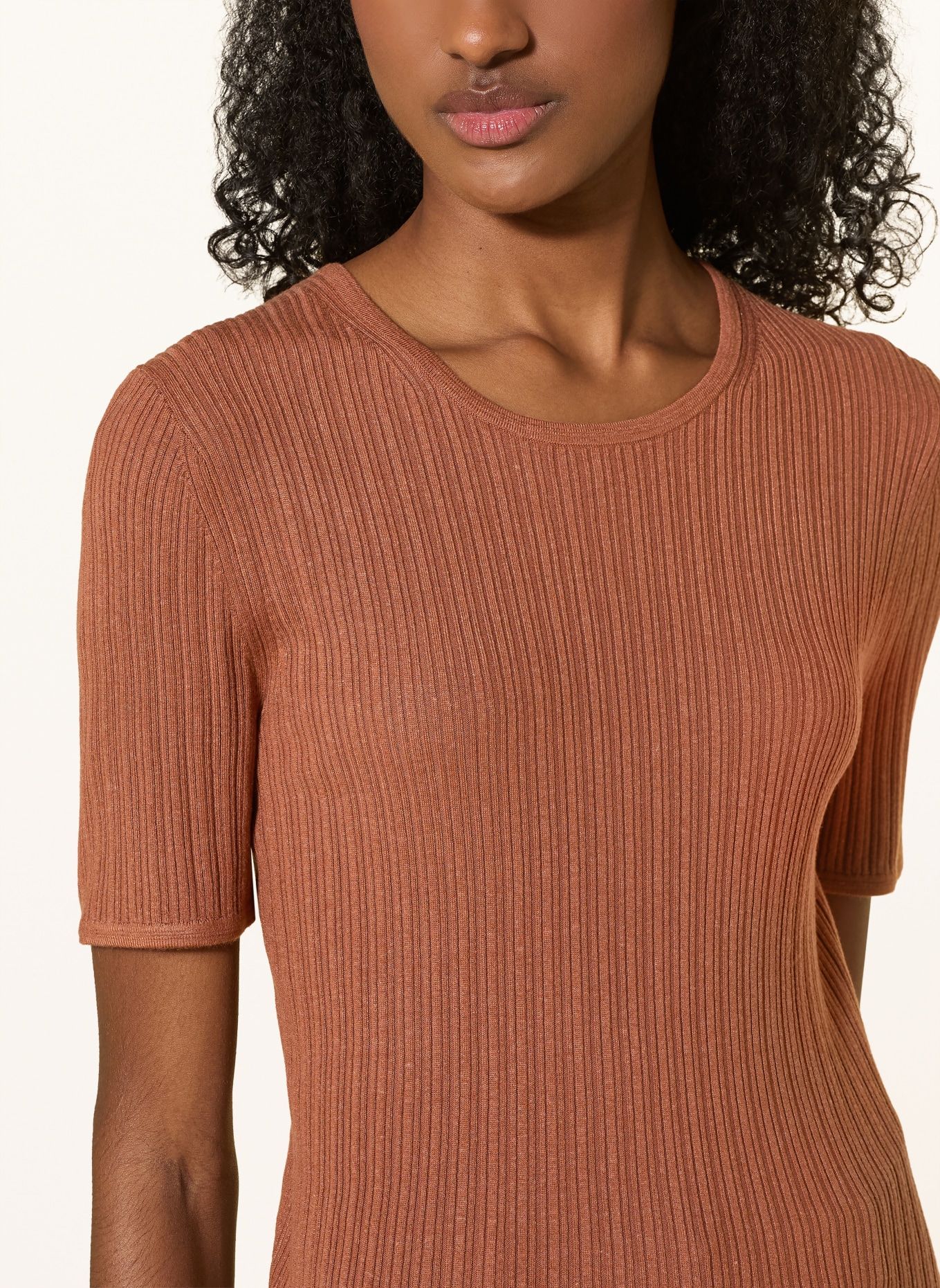TIGER OF SWEDEN MAE Knit Shirt: BROWN