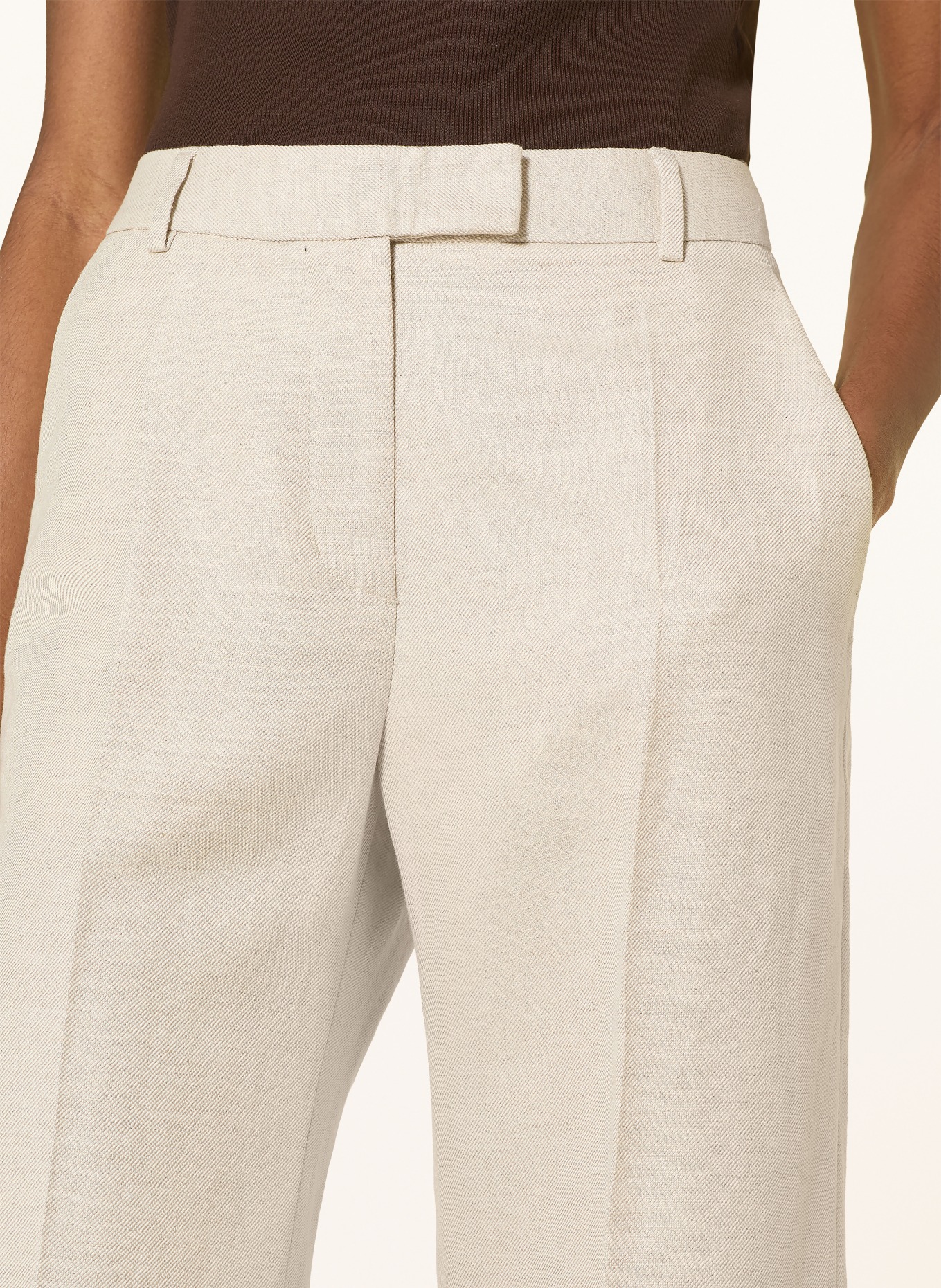 TIGER OF SWEDEN Marlenehose HEDVI mit Leinen: BEIGE